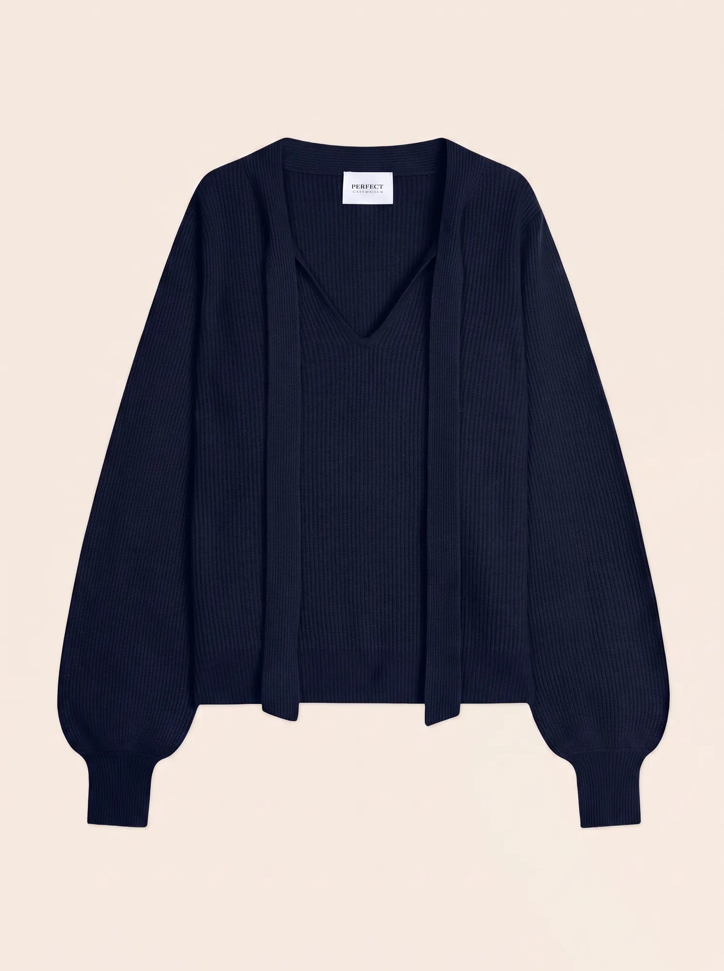 RUBA sweater col lavallière navy