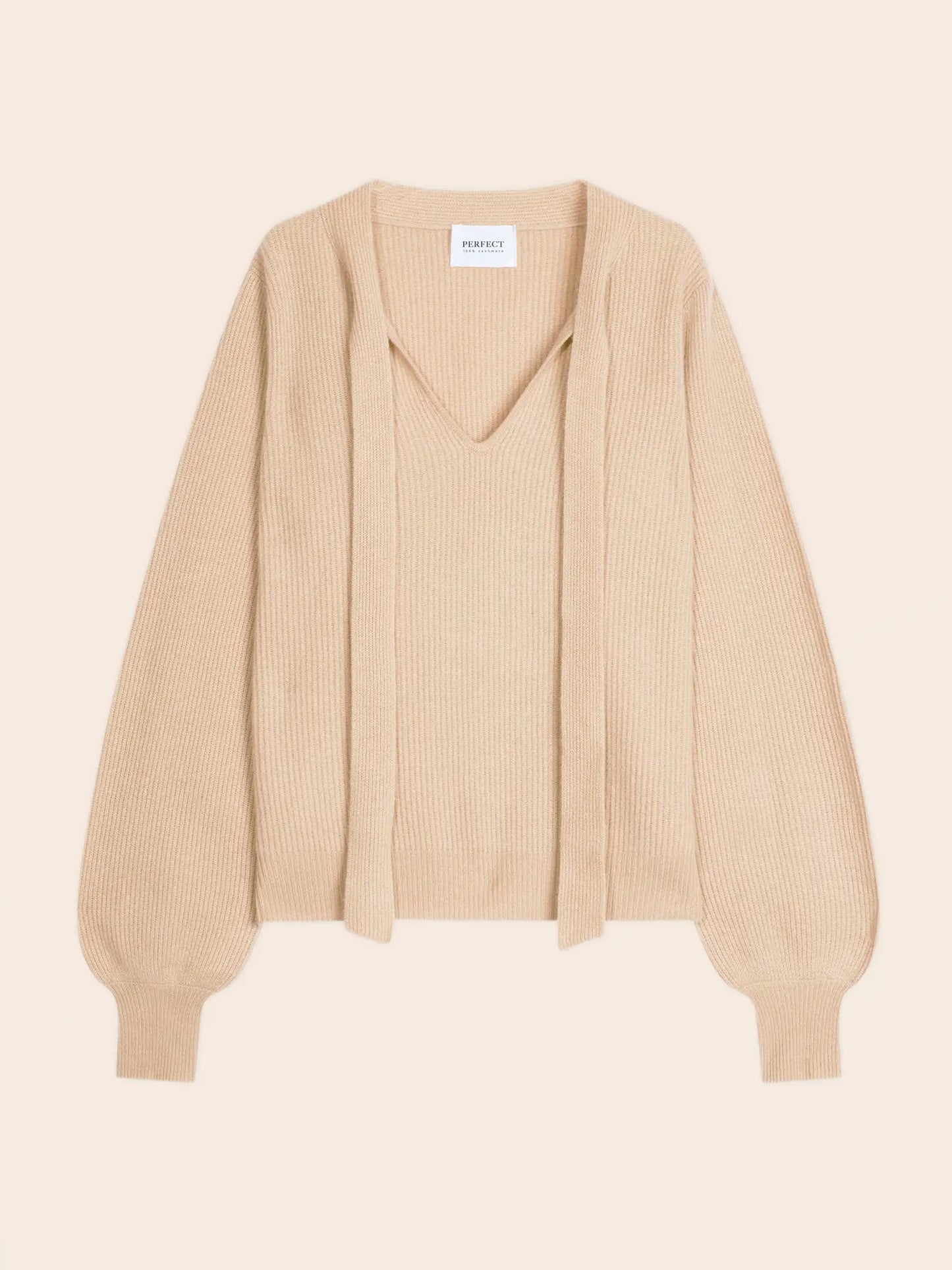 RUBA pullover col lavallière sand