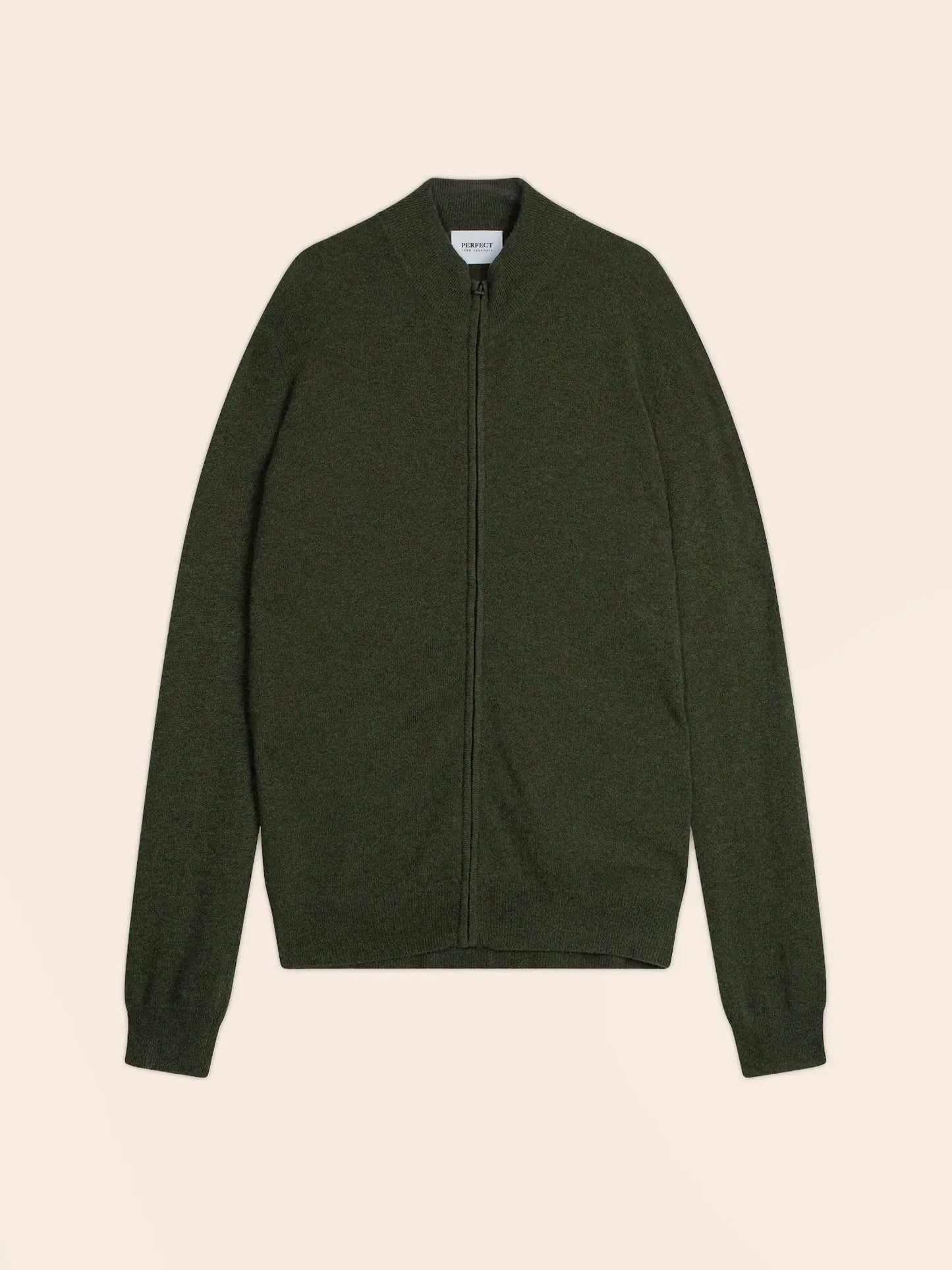 JULES vest zipped mock neck heather khaki