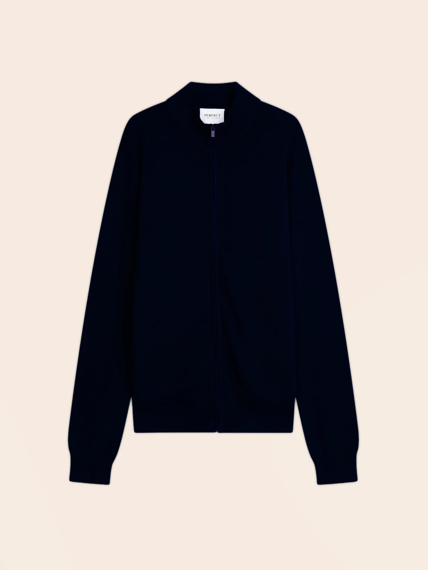 JULES vest zipped mock neck navy
