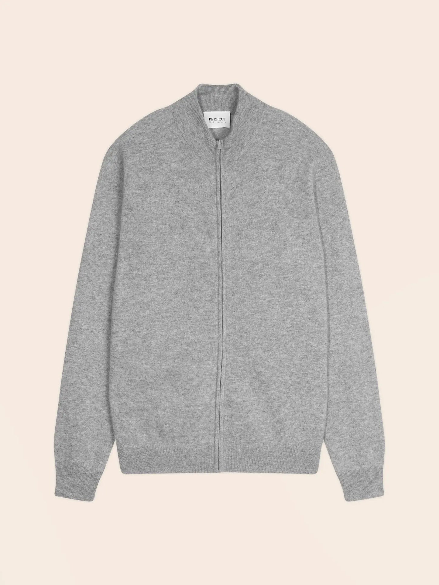JULES vest zipped mock neck heather cloud