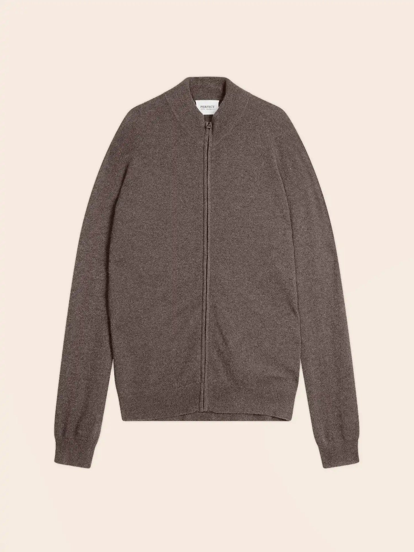 JULES vest zipped mock neck heather taupe