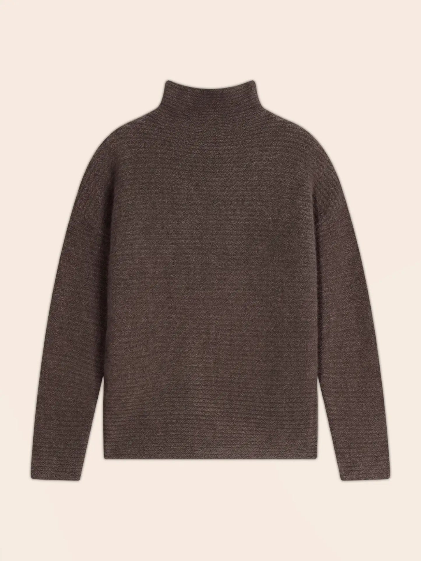 MAIROS pullover stehkragen 6-fädig taupe meliert