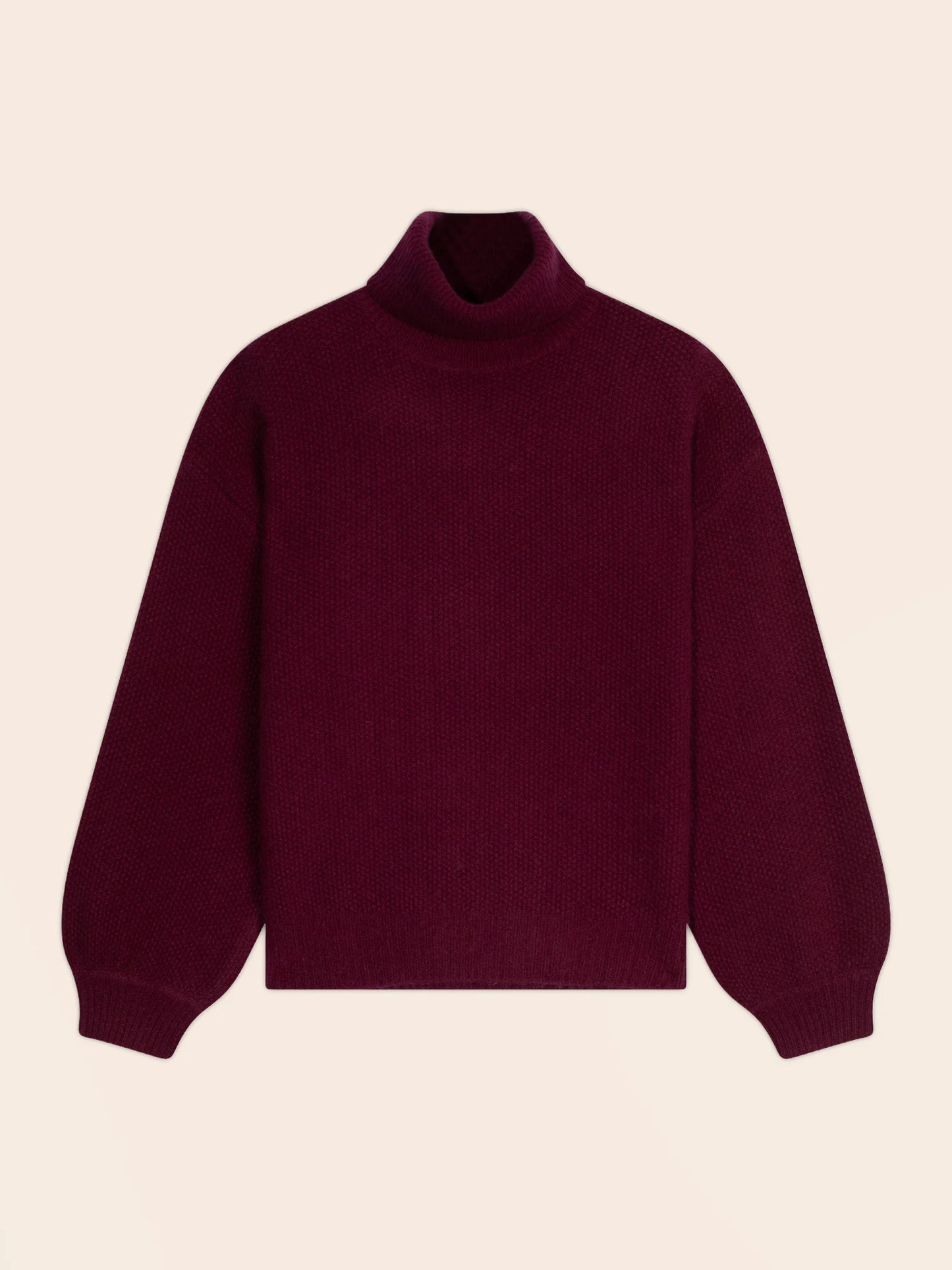 PEMBA pullover rollkragen 6-fädig bordeaux