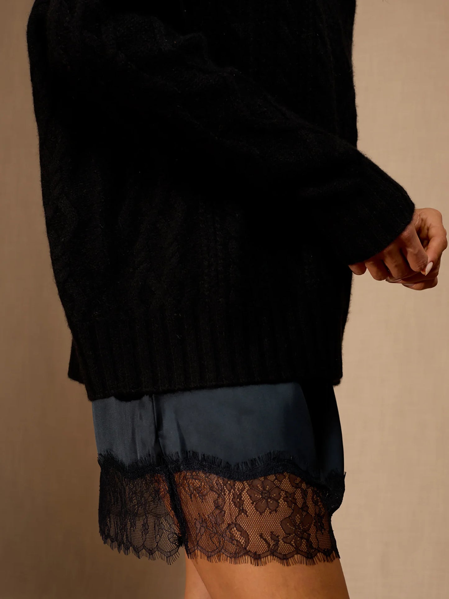 PEMALA pullover stehkragen 6-fädig schwarz