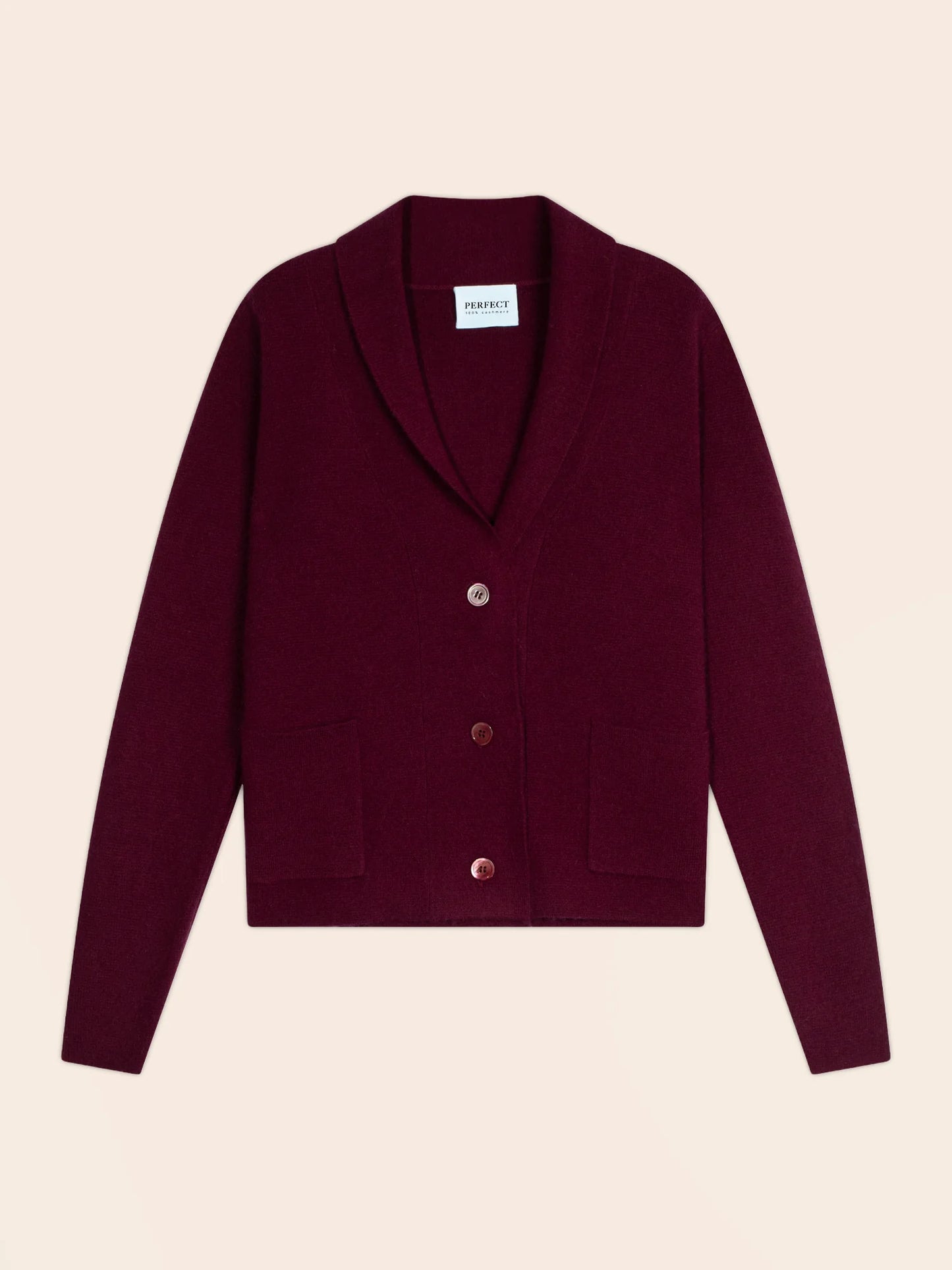 LUMIVIEL jacke geknöpft schalkragen bordeaux
