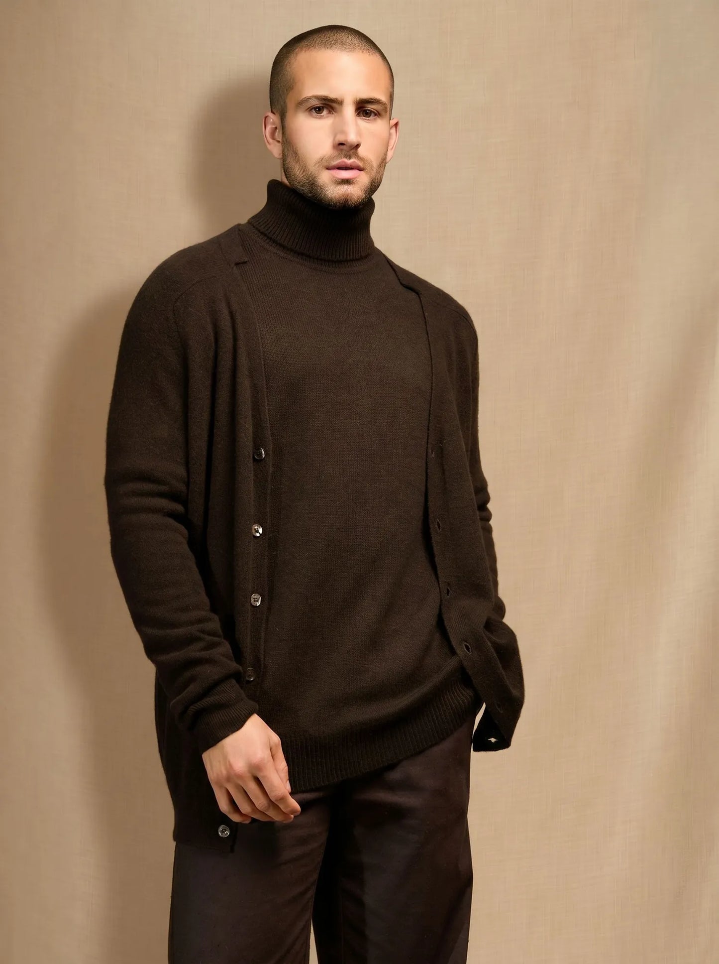 HAYFIELD cardigan v-neck chocolate
