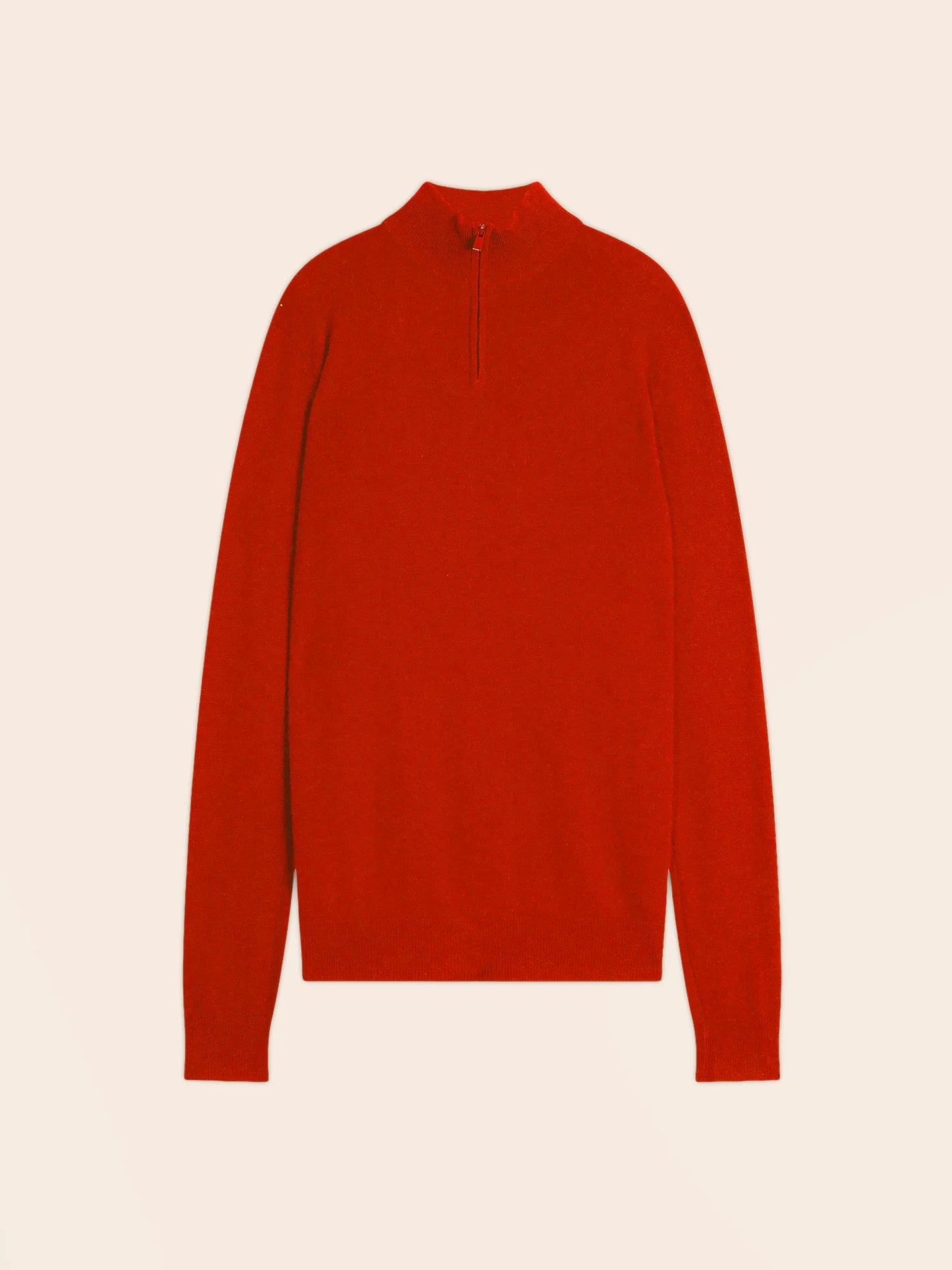 GREG sweater cuffed beanie tomato