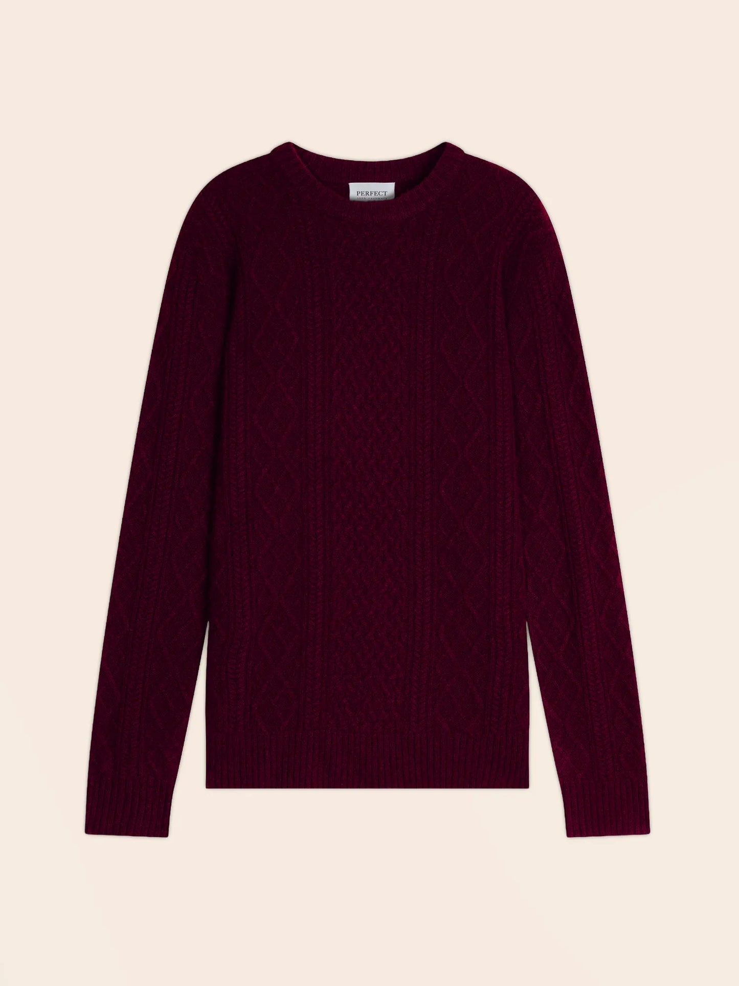 RIHANNA pullover rundhalsausschnitt 4-fädig mûre