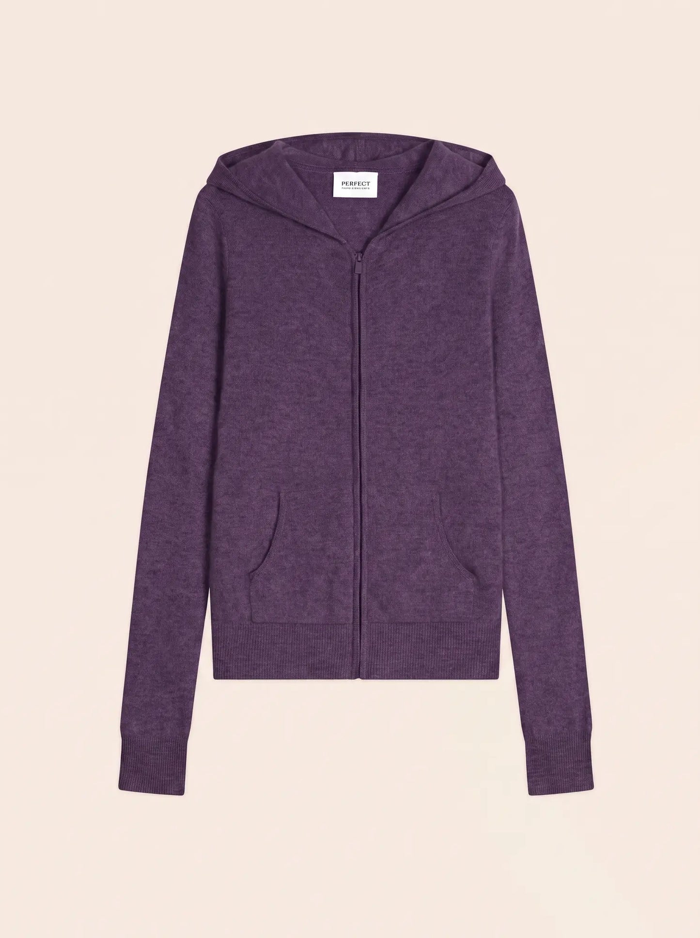 EMMA vest zipped hooded heather purple