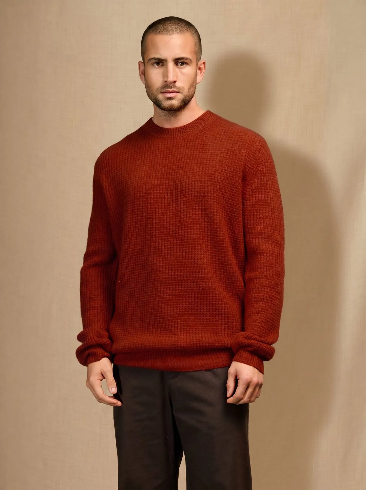 ELAZAR pullover rundhalsausschnitt 4-fädig paprika