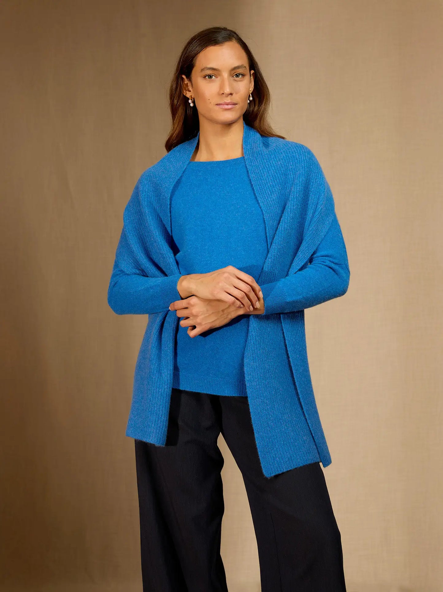 LOUANE scarf 4 ply electric blue