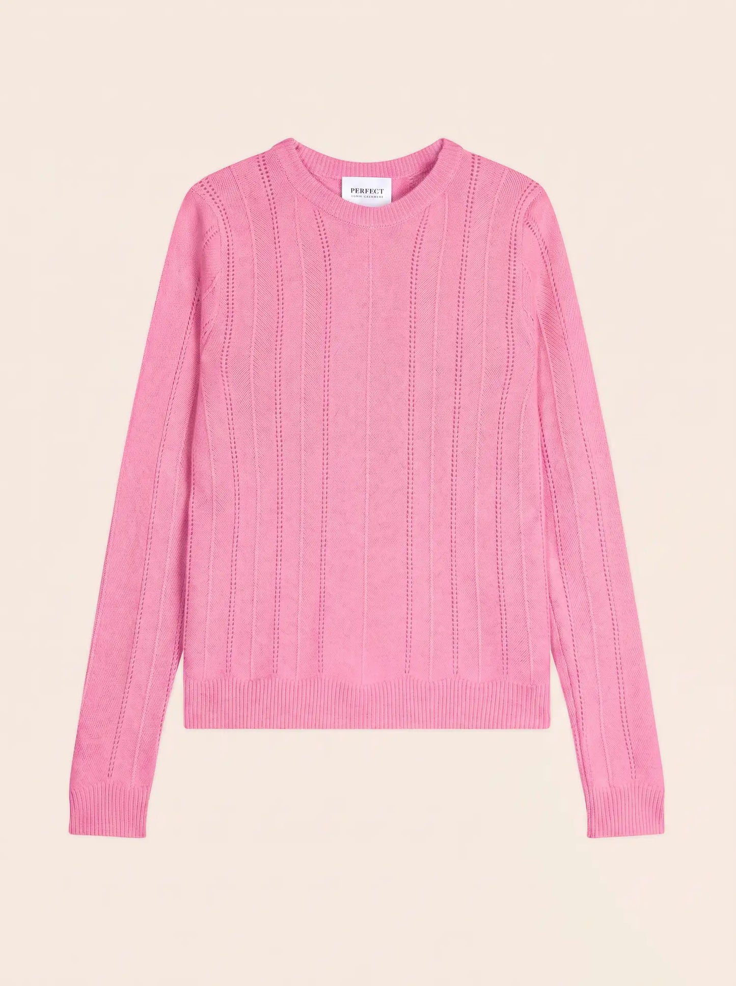CORVA sweater crew neck 4 ply pink