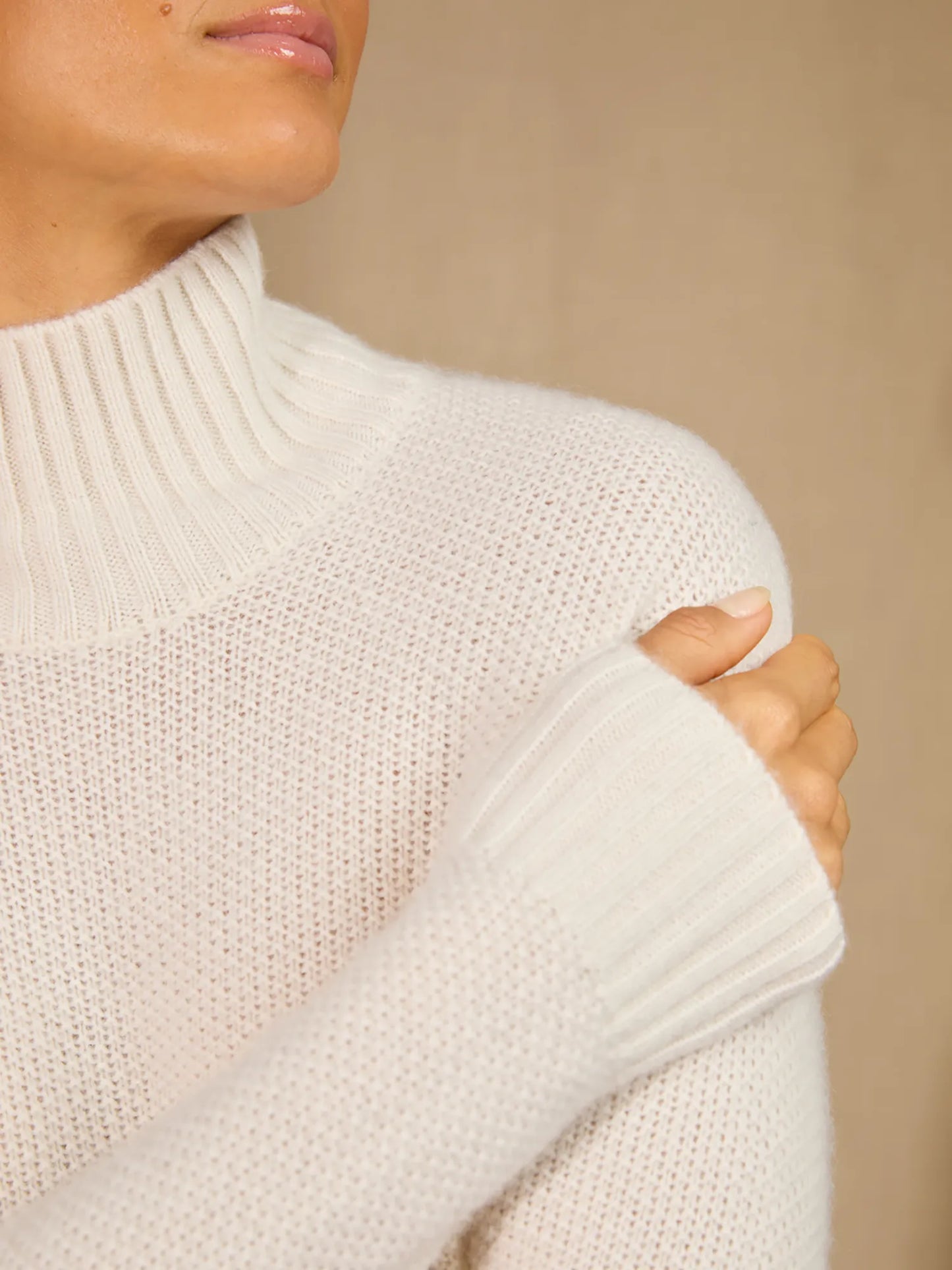 MARGOT pullover stehkragen 6-fädig schnee