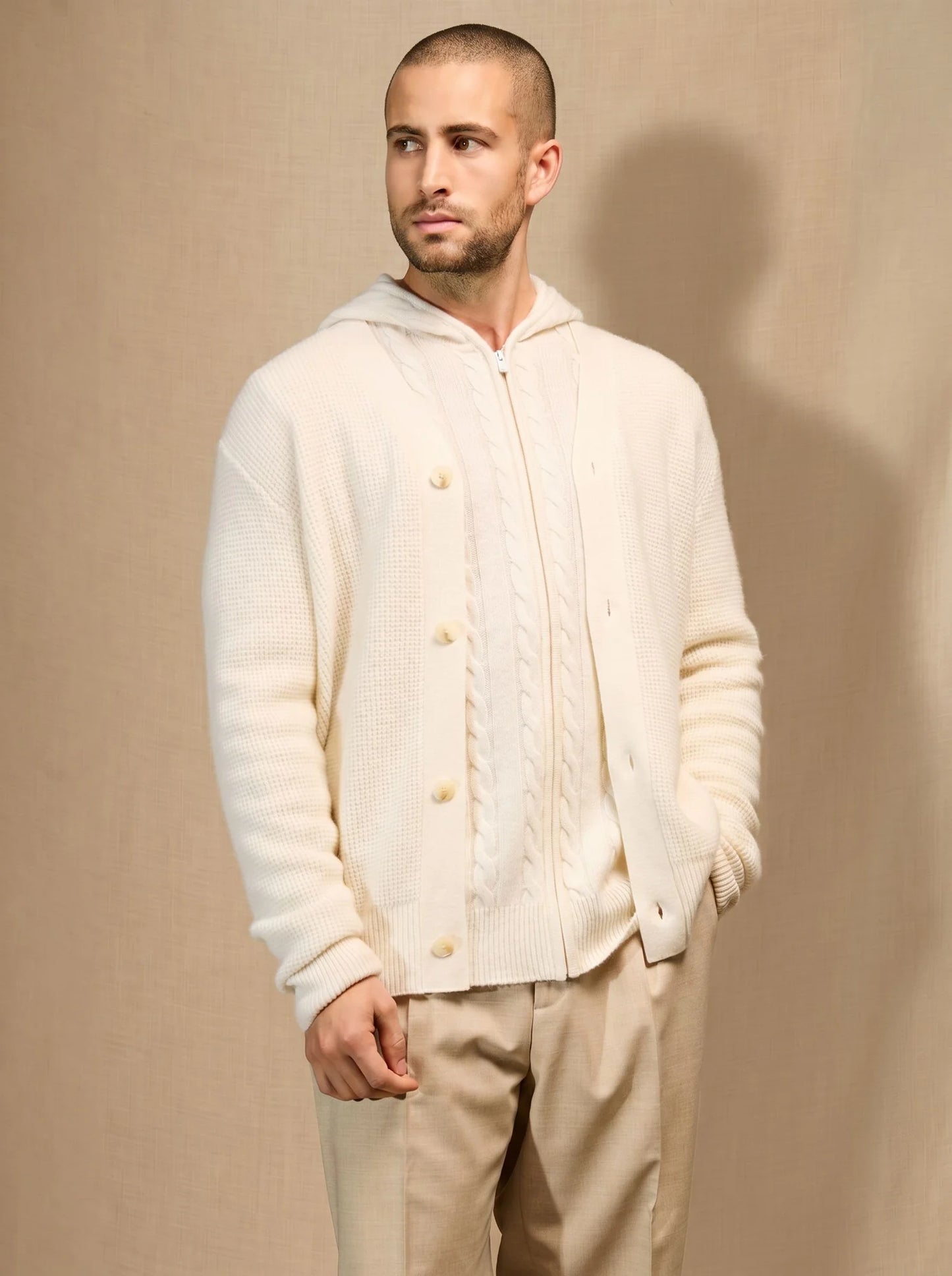 VELIOR cardigan v-neck snow