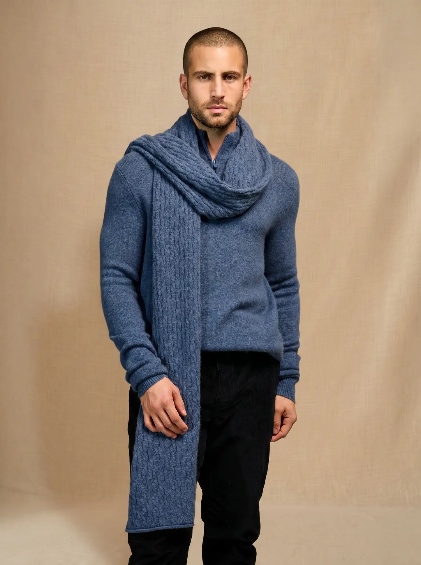 PAULA schal blau denim