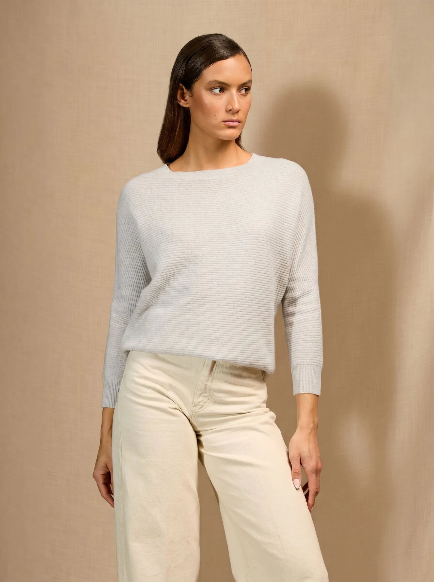 LIV sweater crew neck heather pearl grey
