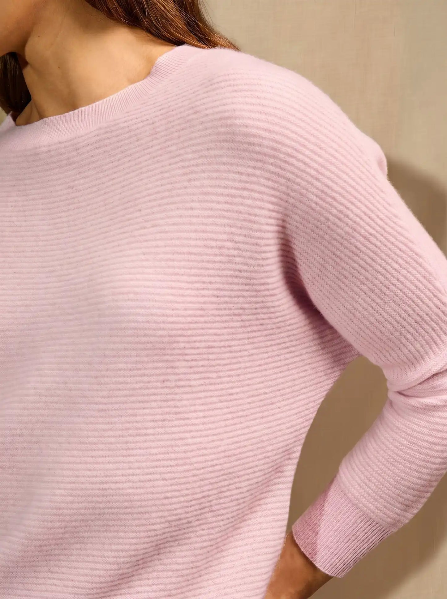 LIV pullover rundhalsausschnitt poudre