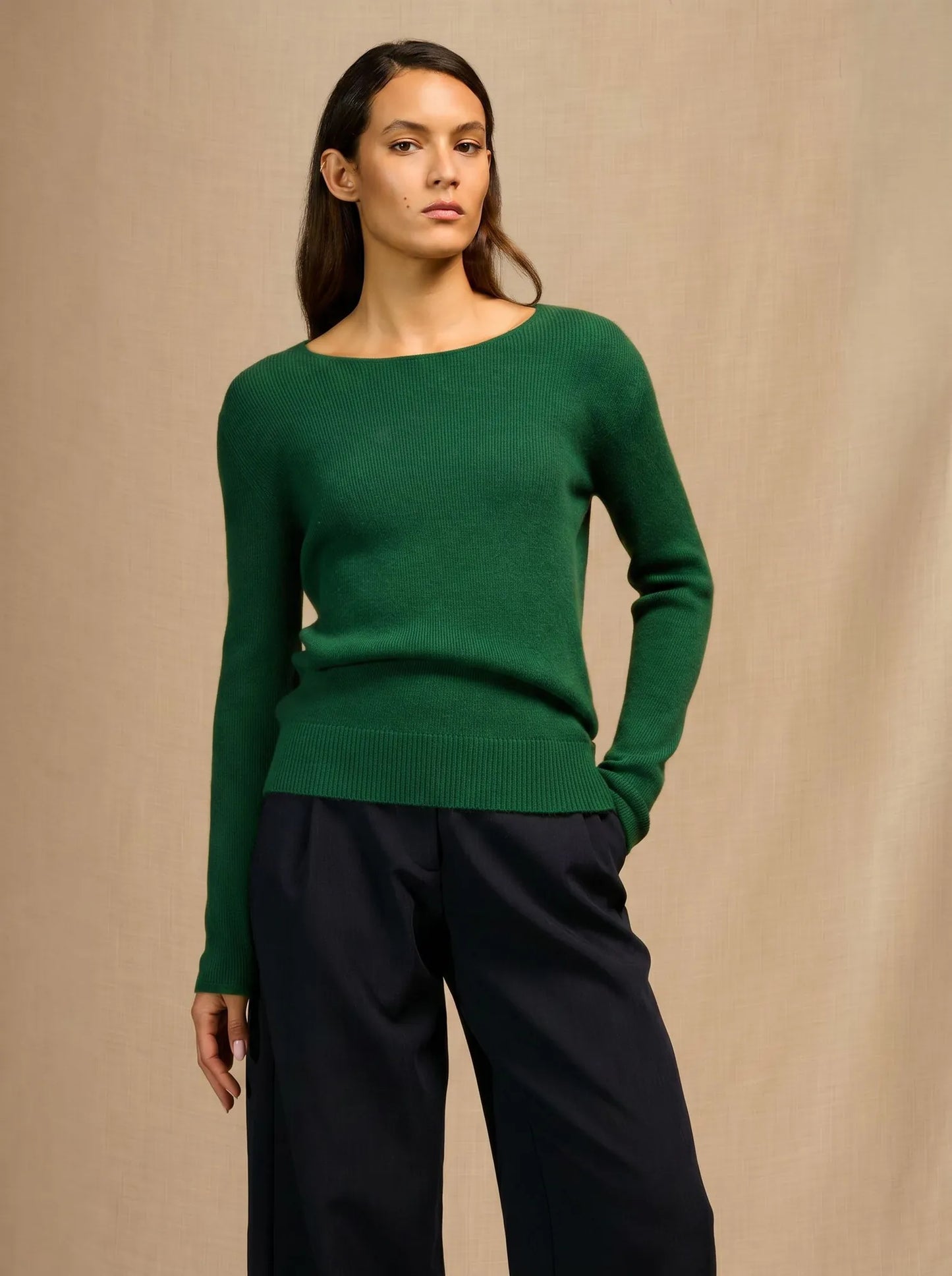 COBIE sweater crew neck pine