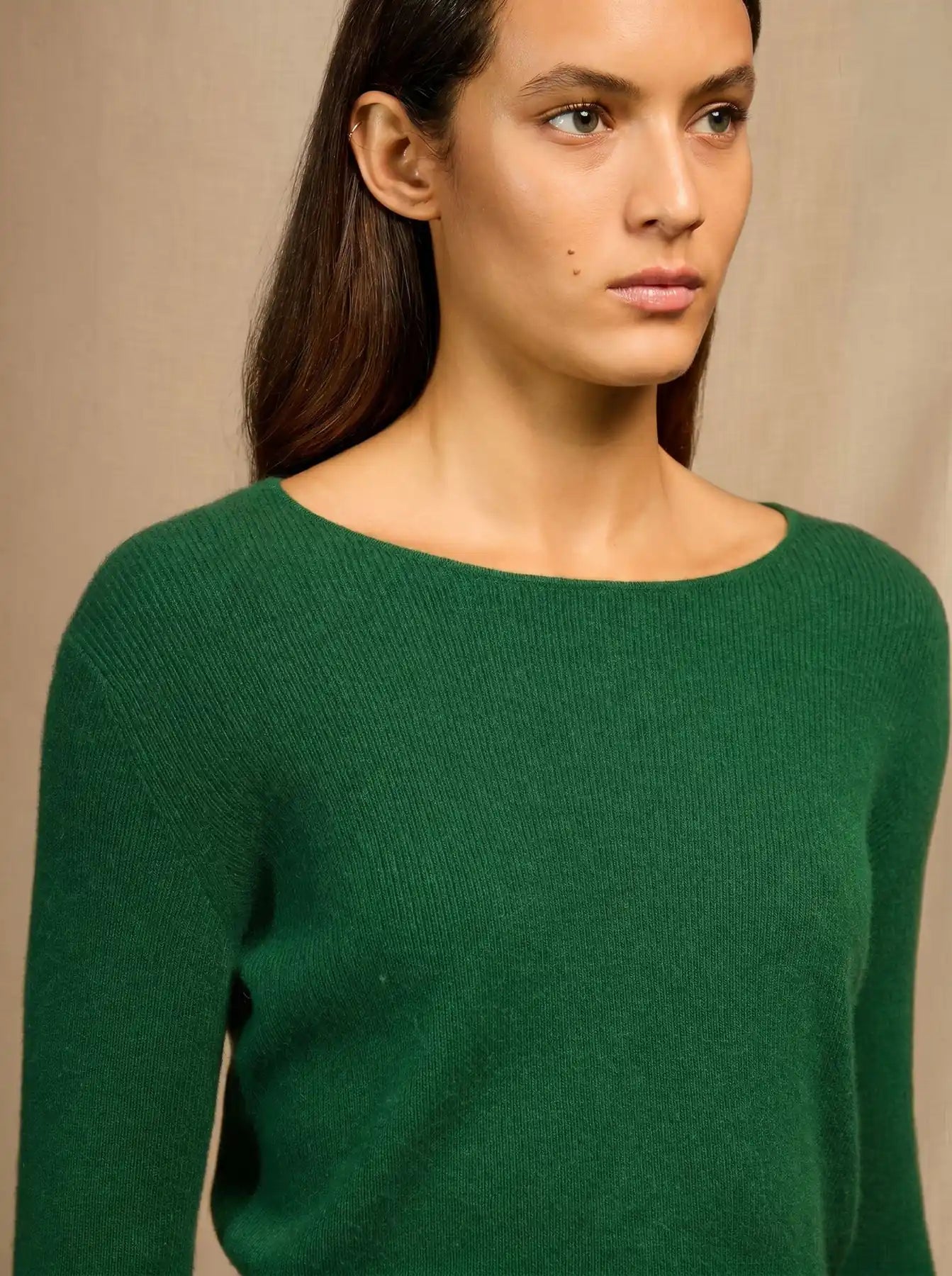 COBIE sweater crew neck pine