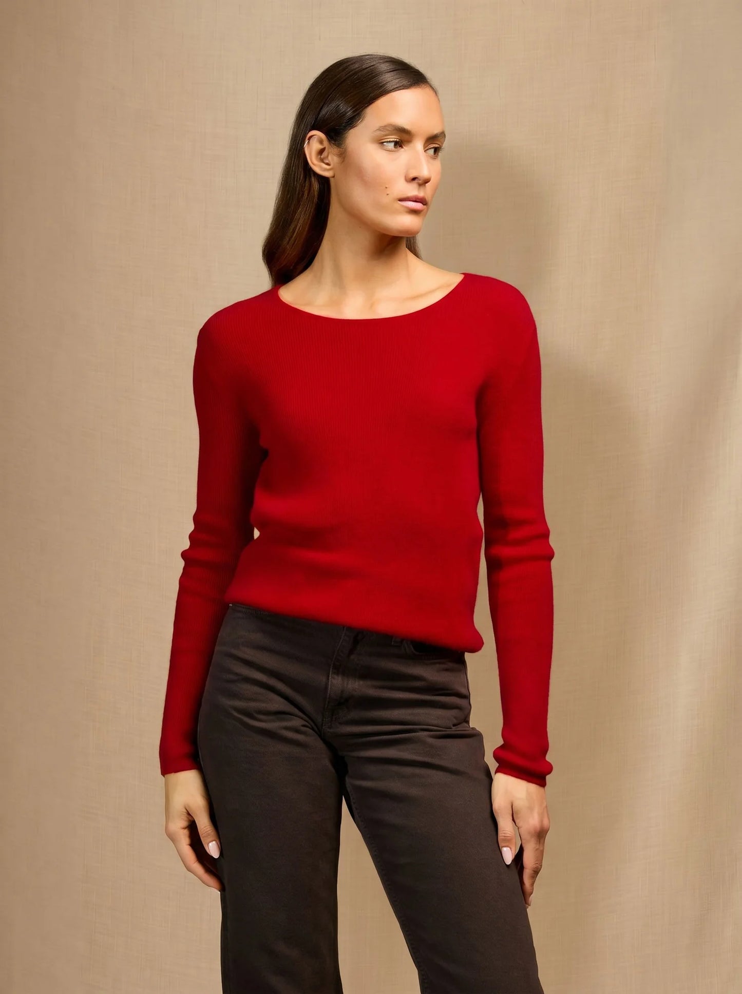 COBIE sweater crew neck red