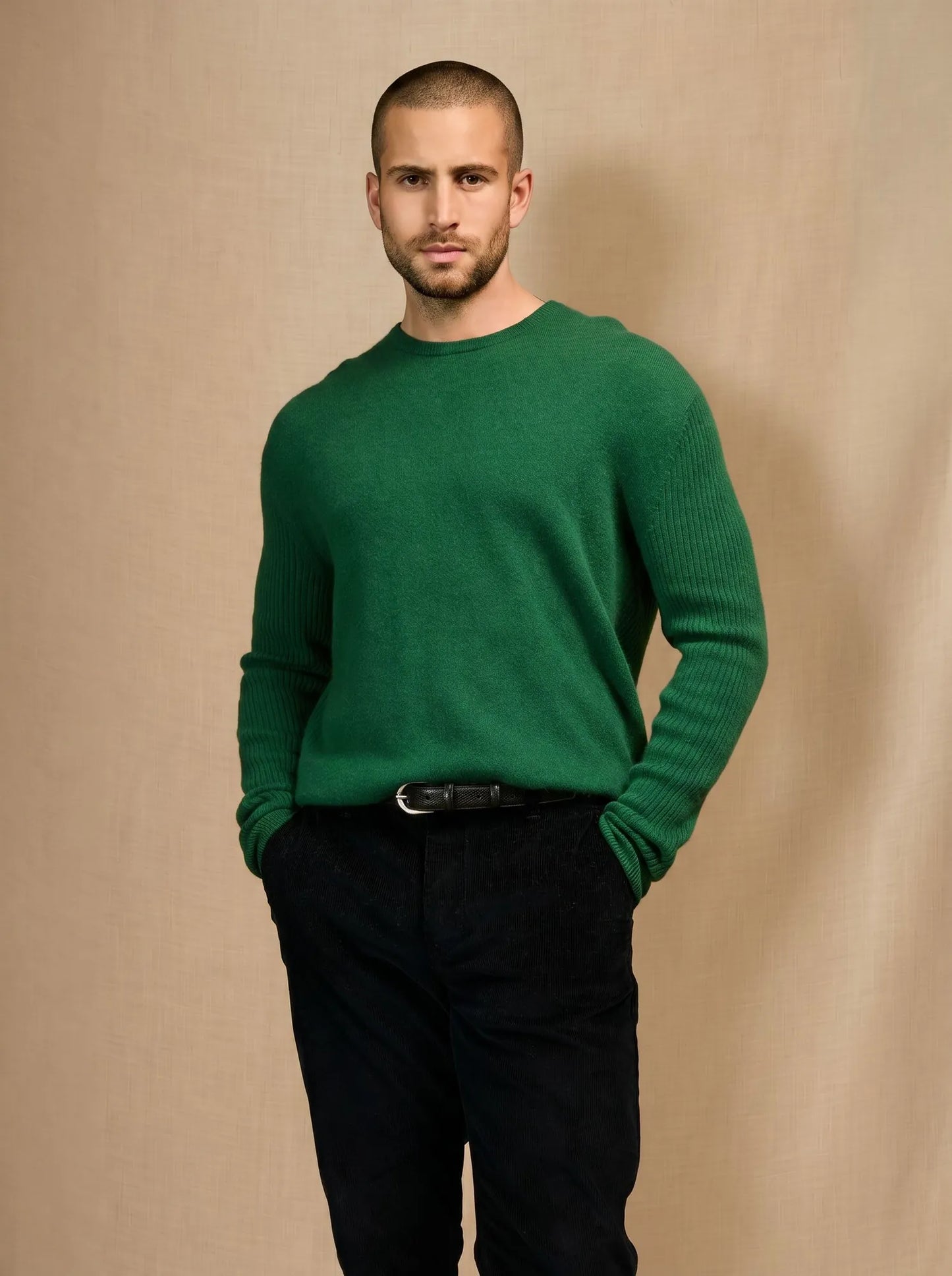 CRIS sweater crew neck pine