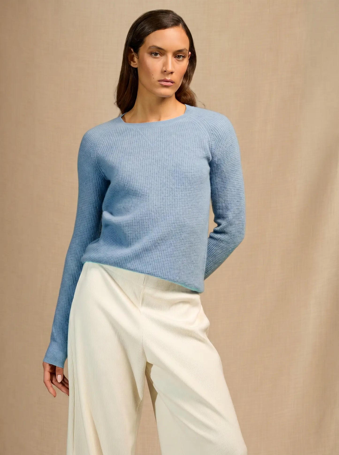 EUGENIA pullover rundhalsausschnitt blau inca