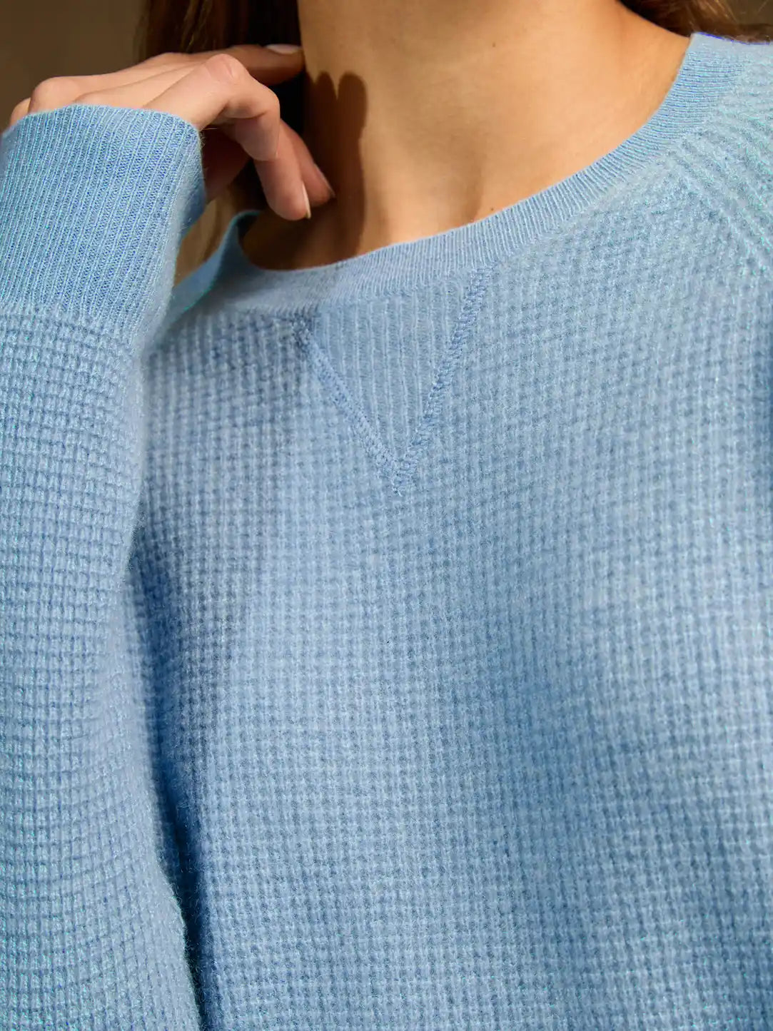 EUGENIA pullover rundhalsausschnitt blau inca