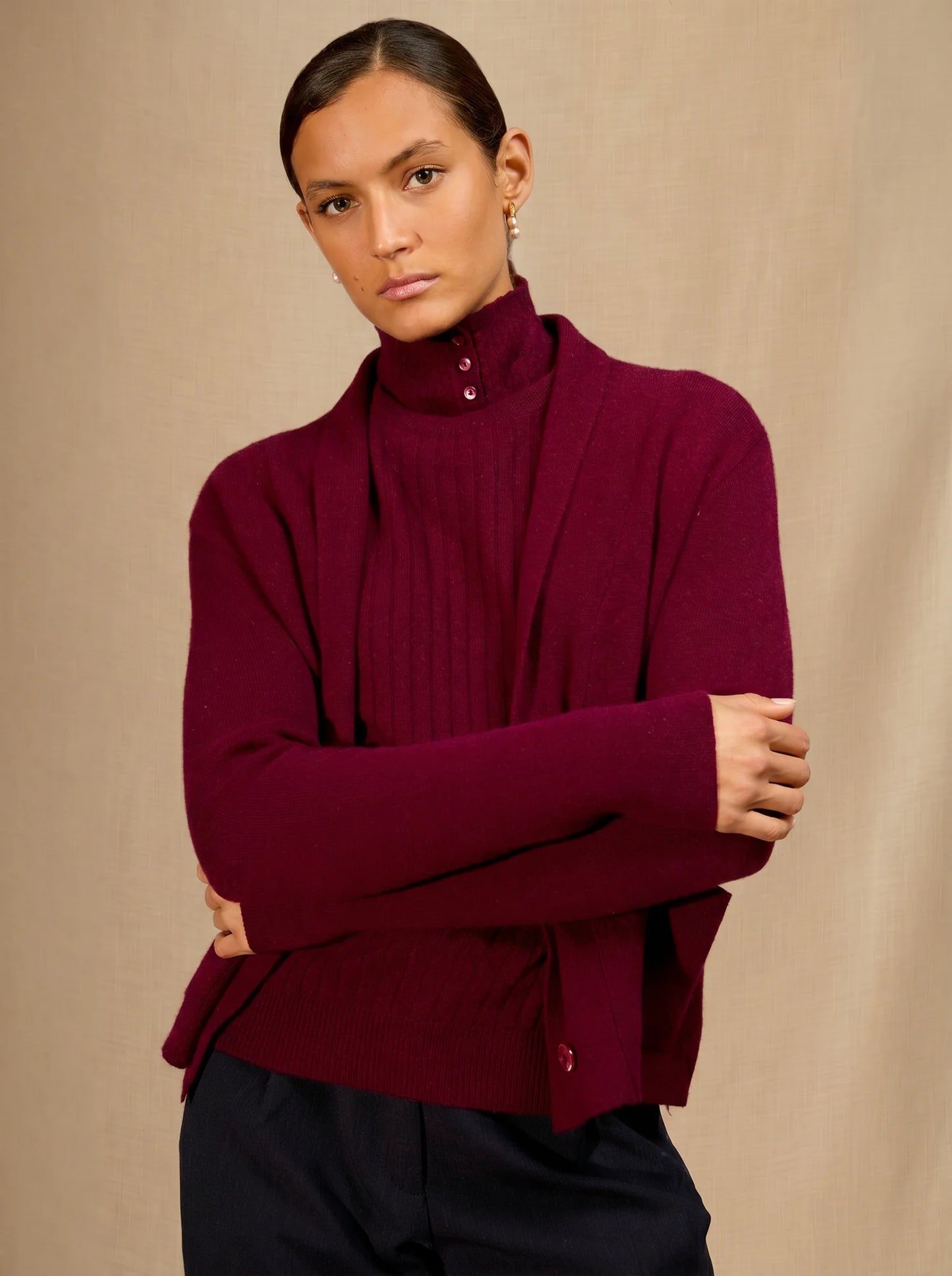 DARIEL neck warmer burgundy