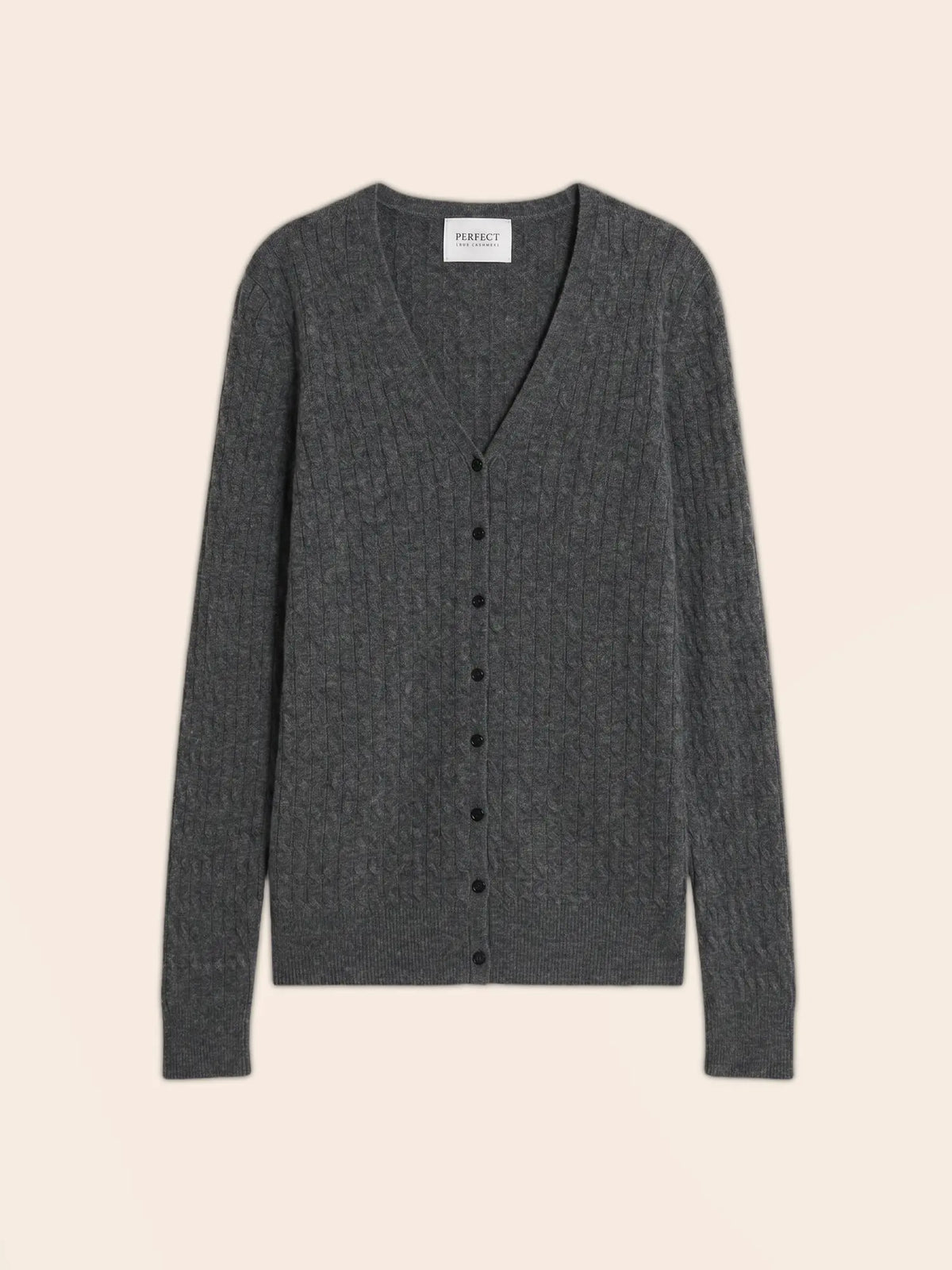 SERAPHINA Cardigan Col V Anthracite Chiné