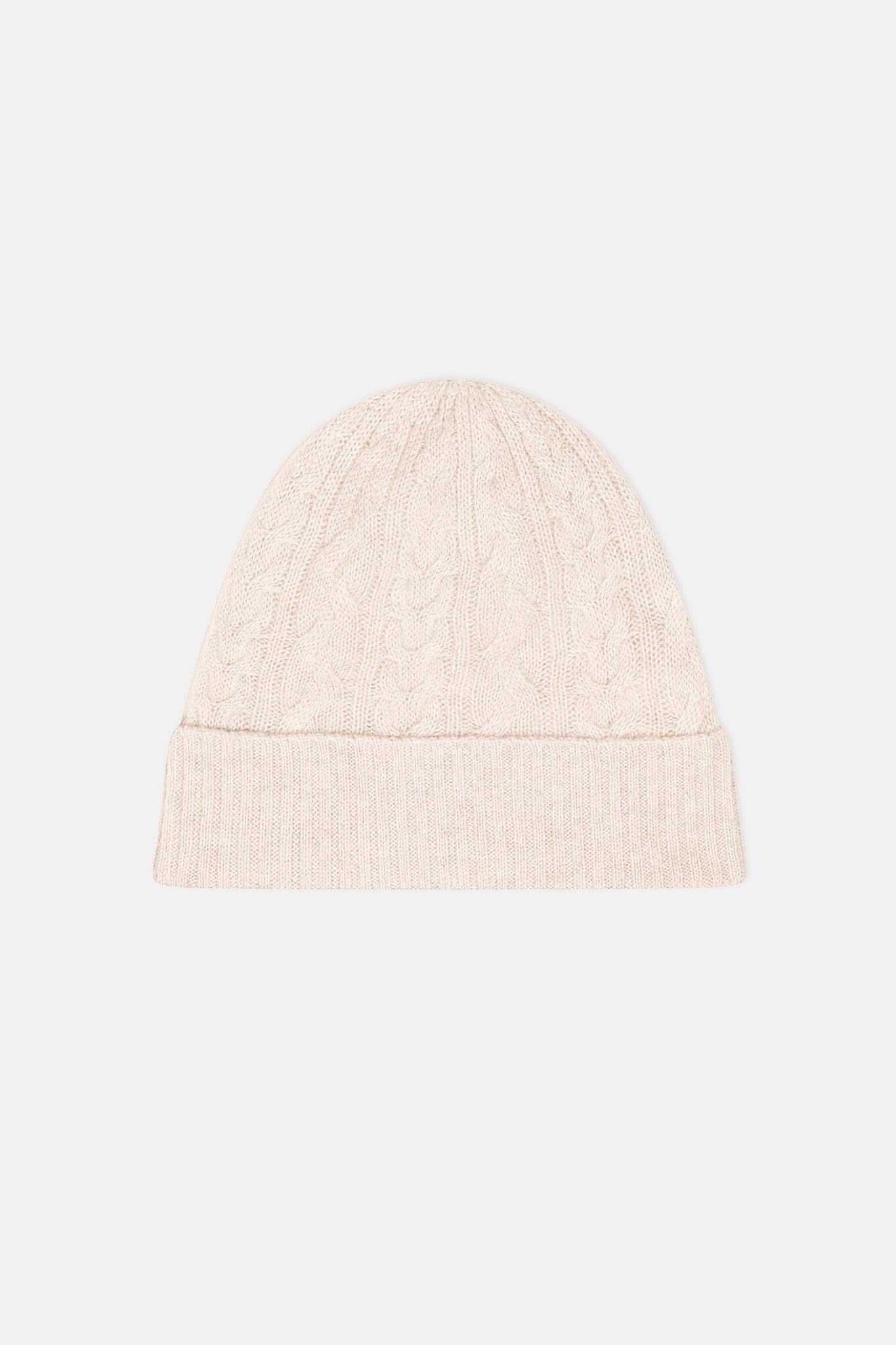 popi bonnet 4 fils beige chiné 100% cachemire