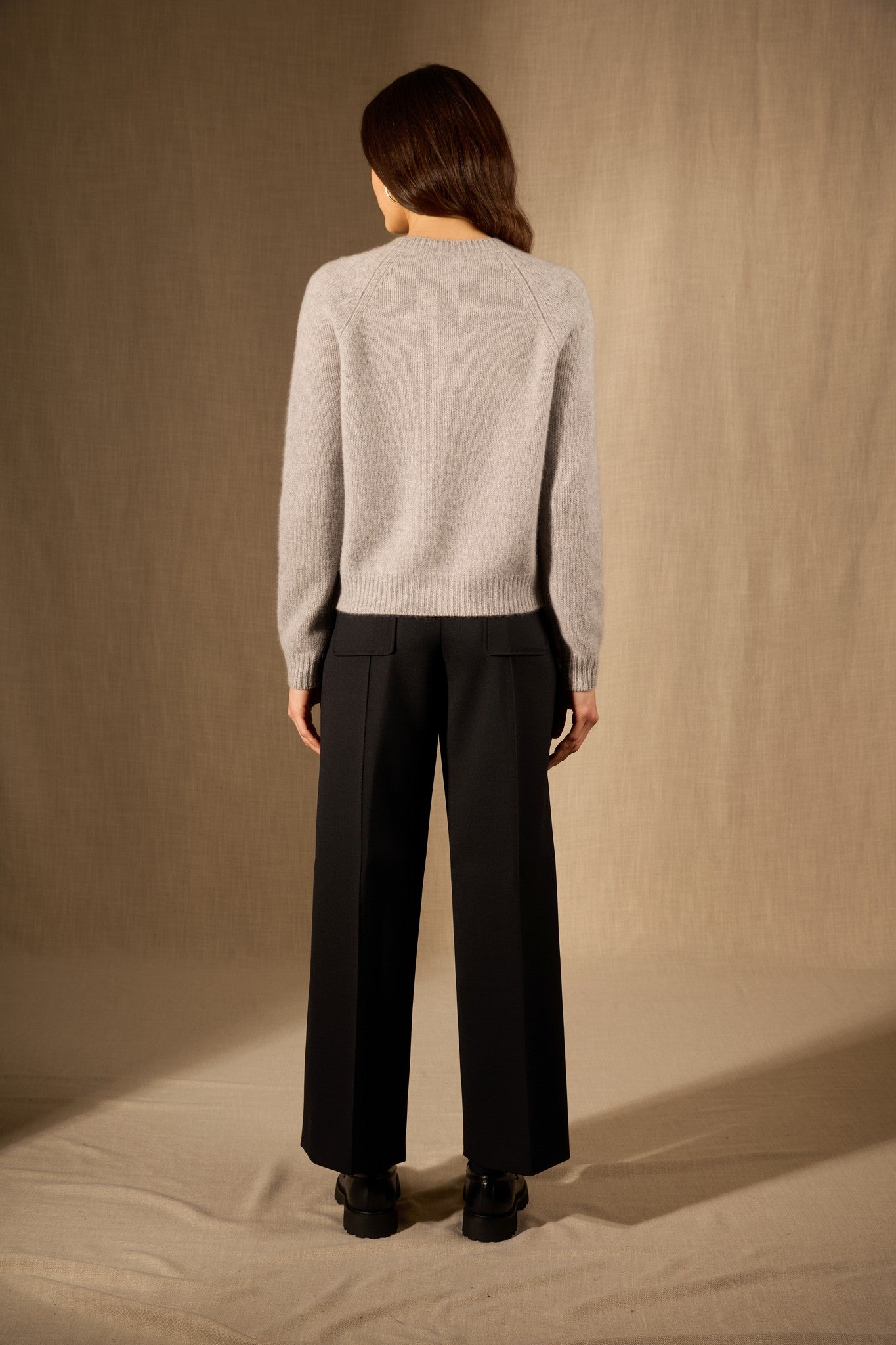 rabten cardigan col rond 8 fils nuage chiné 100% cachemire