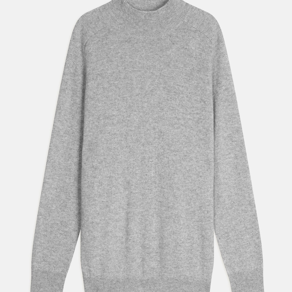 raphael pull col montant nuage chiné 100% cachemire