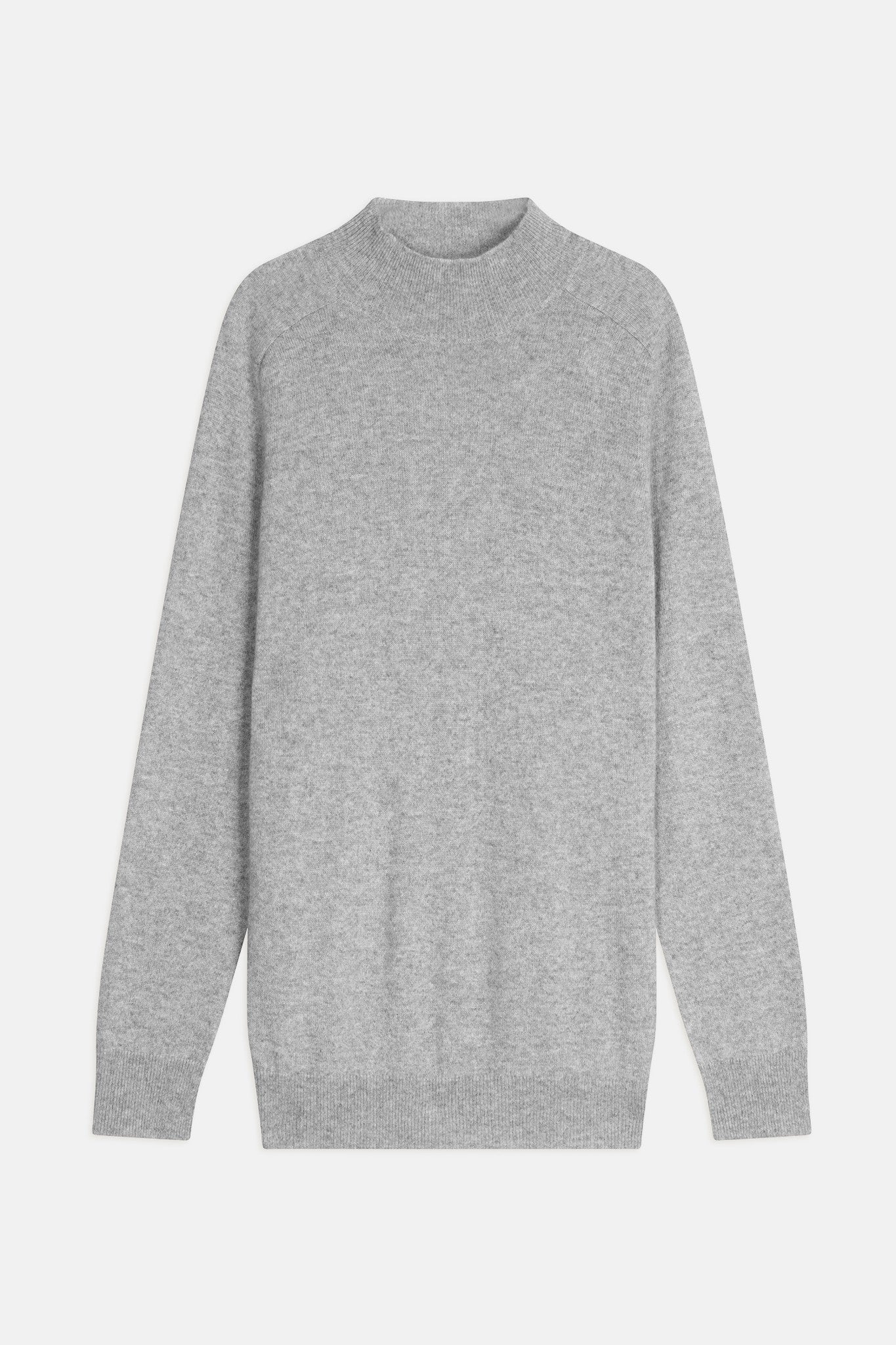 raphael pull col montant nuage chiné 100% cachemire