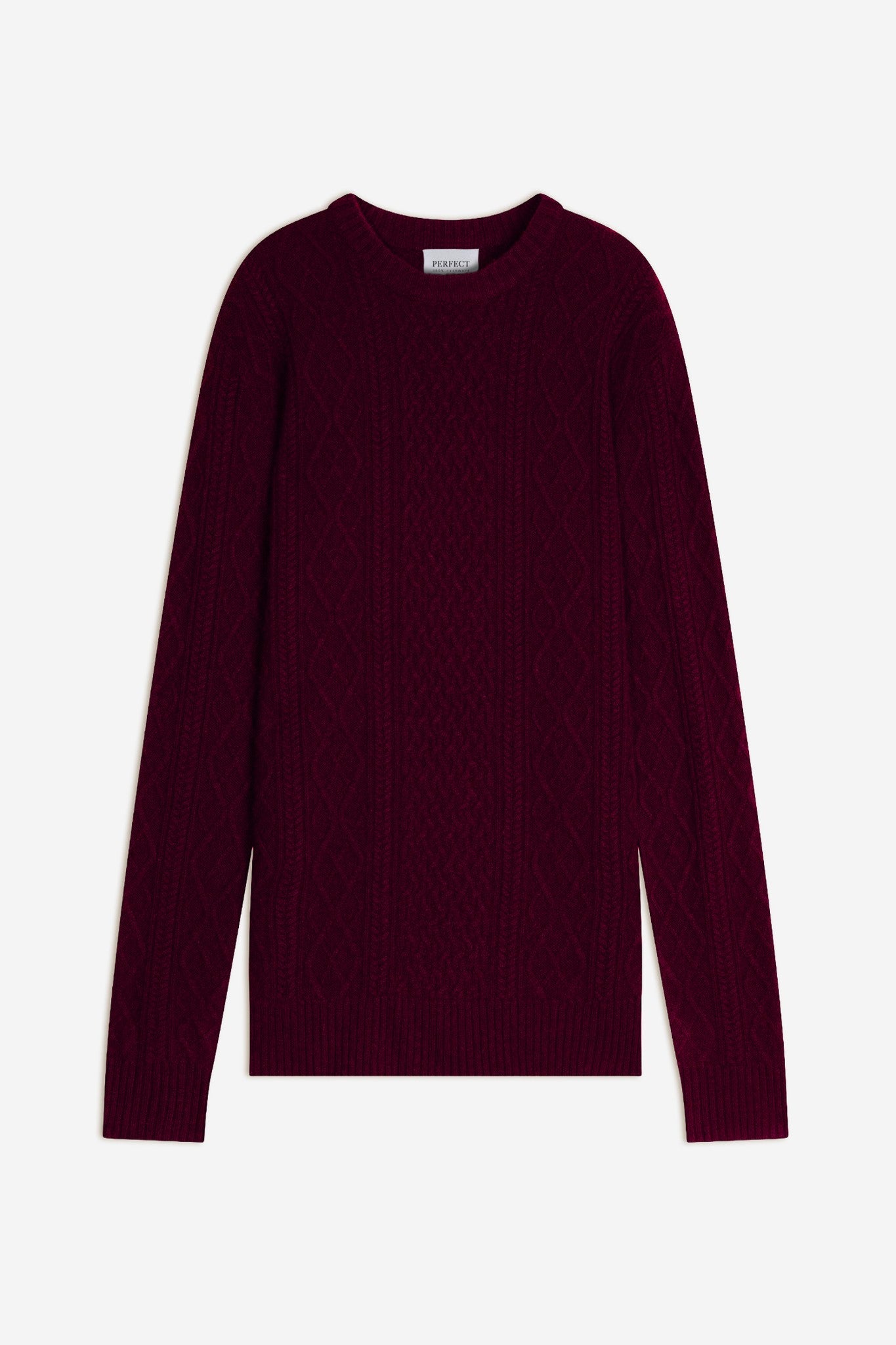 rihanna pull col rond 4 fils mûre 100% cachemire