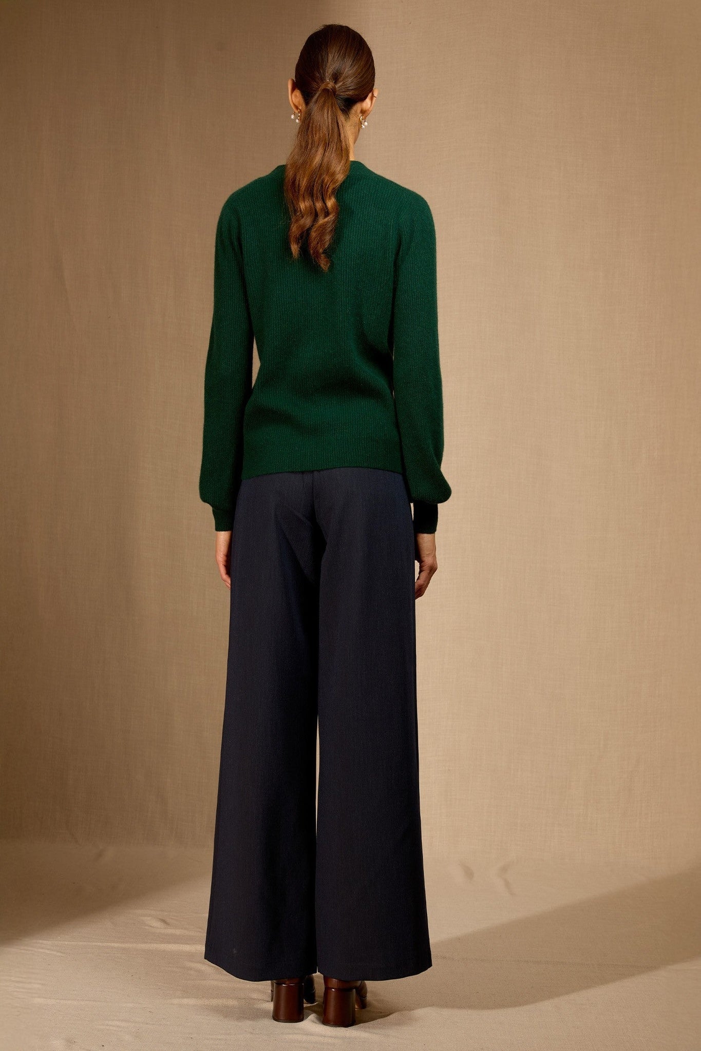 ruba pull col lavallière cyprès 100% cachemire