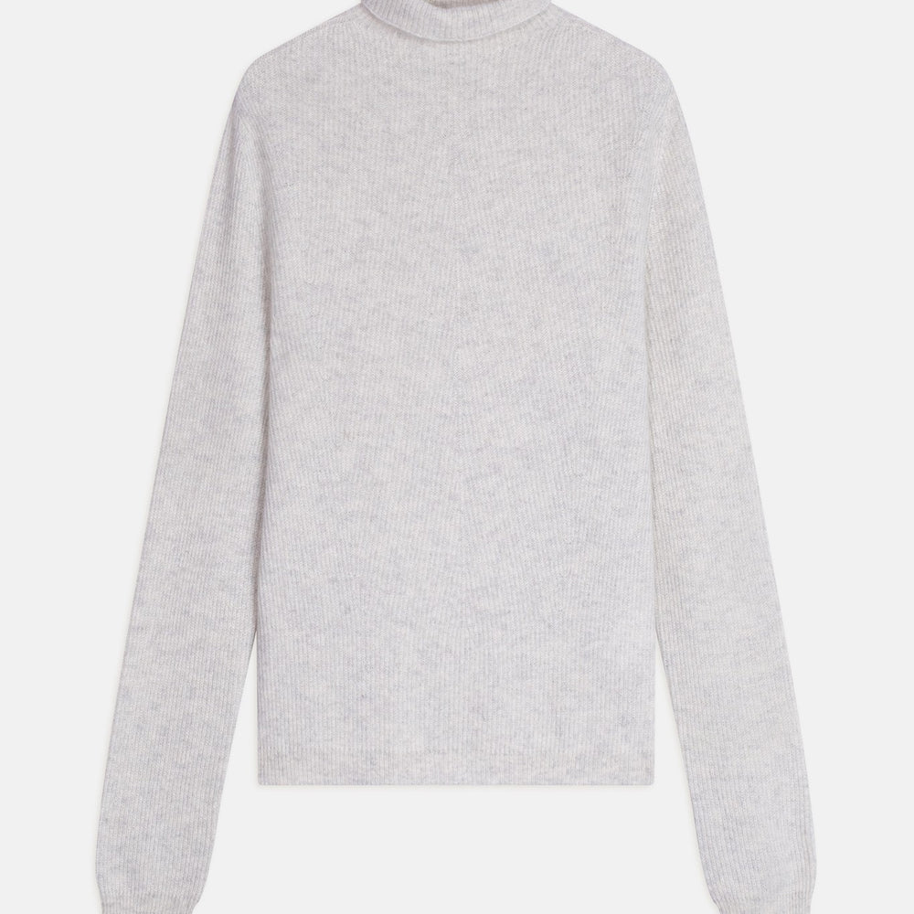 ruby pull col montant gris perle chiné 100% cachemire