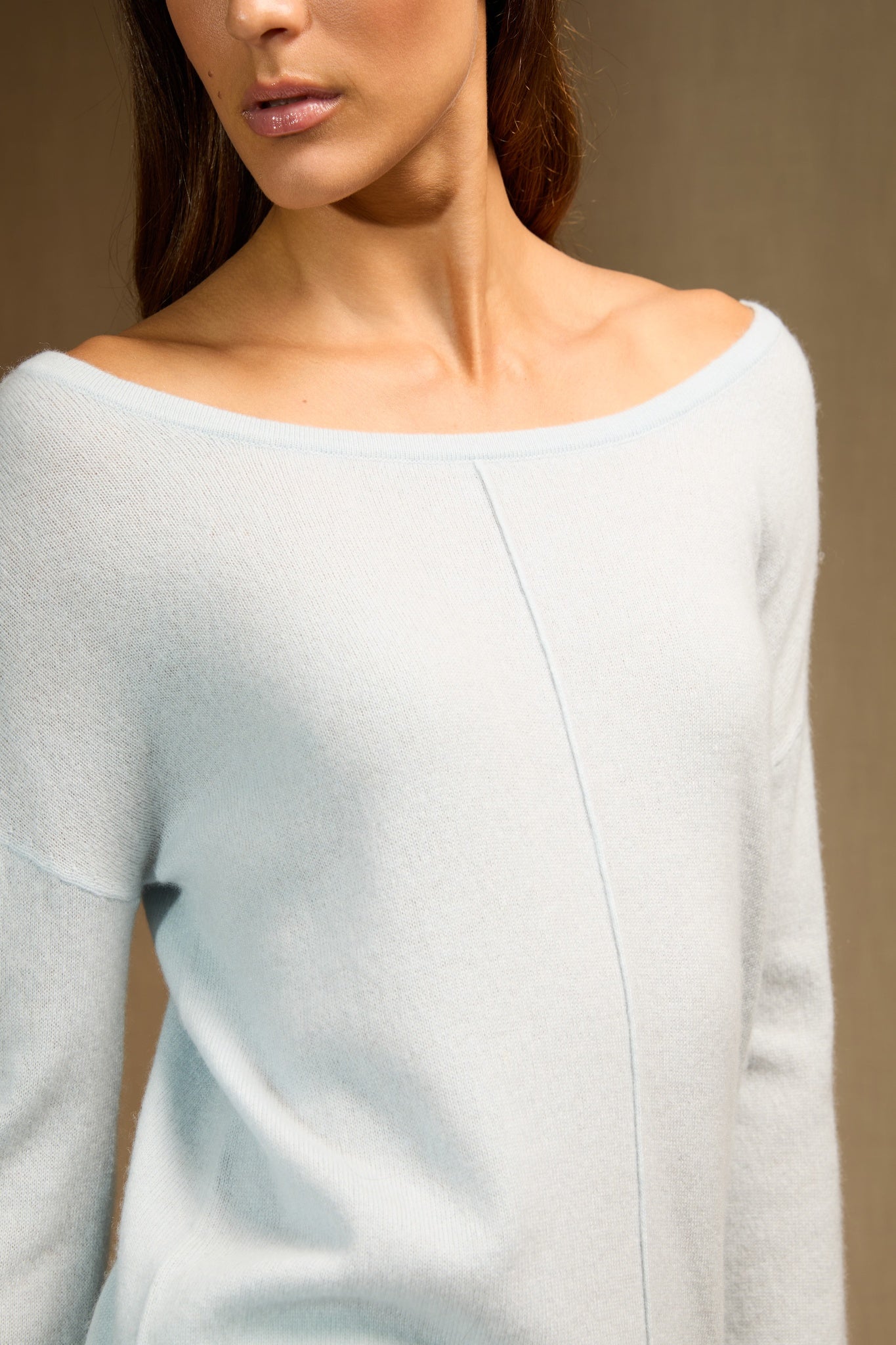 SASHA pull col rond givre 100% cachemire