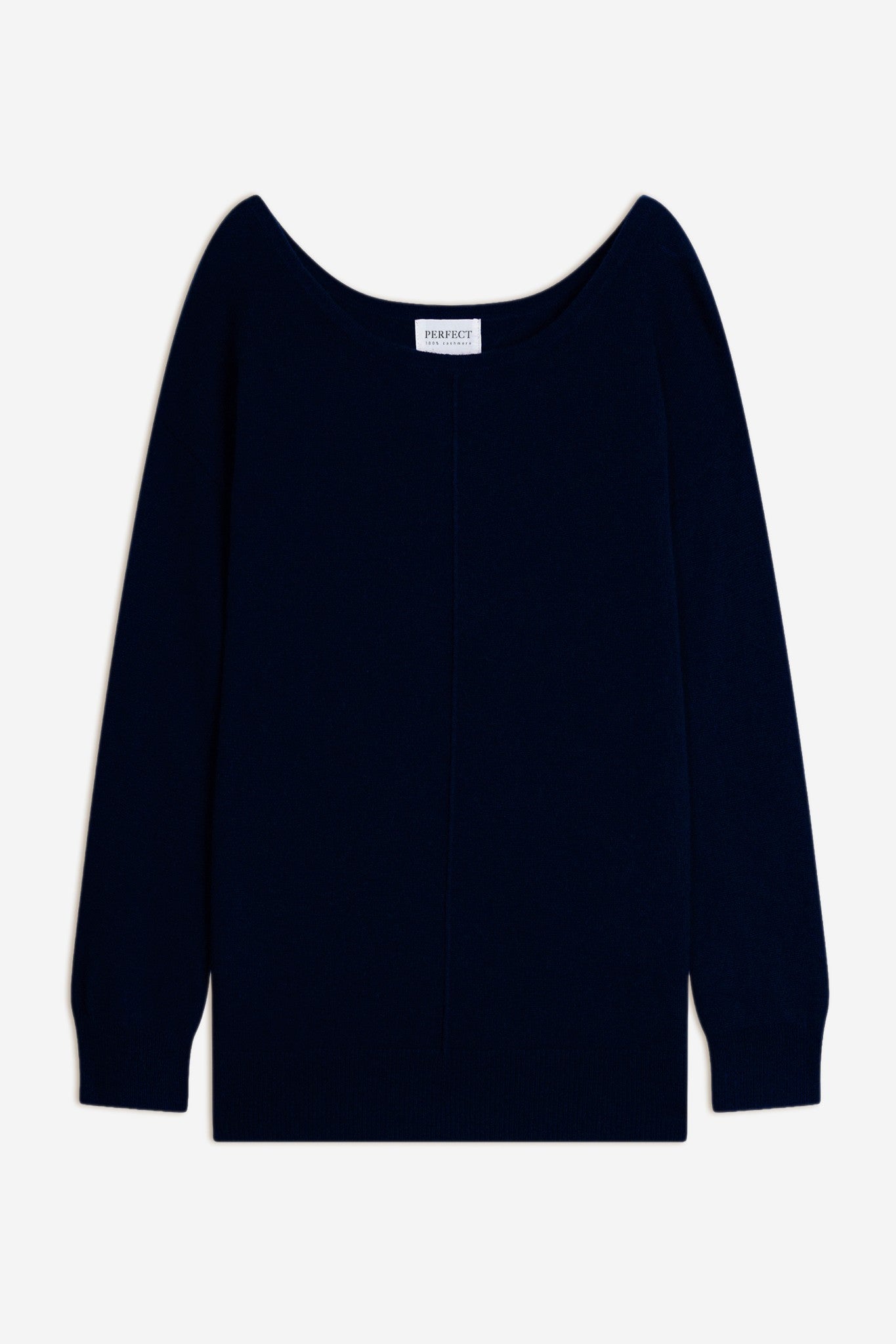 sasha pull col rond navy 100% cachemire