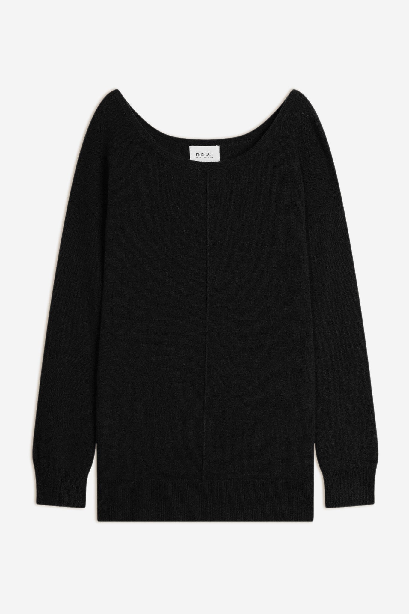 sasha pull col rond noir 100% cachemire