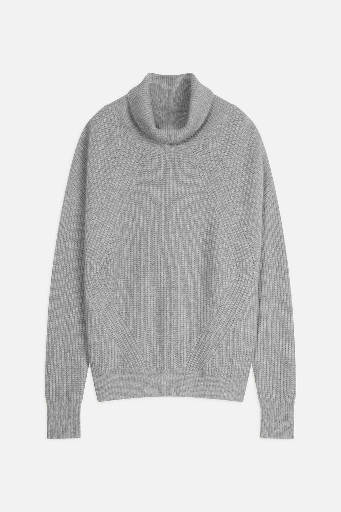 senge pull col roulé 6 fils nuage chiné 100% cachemire