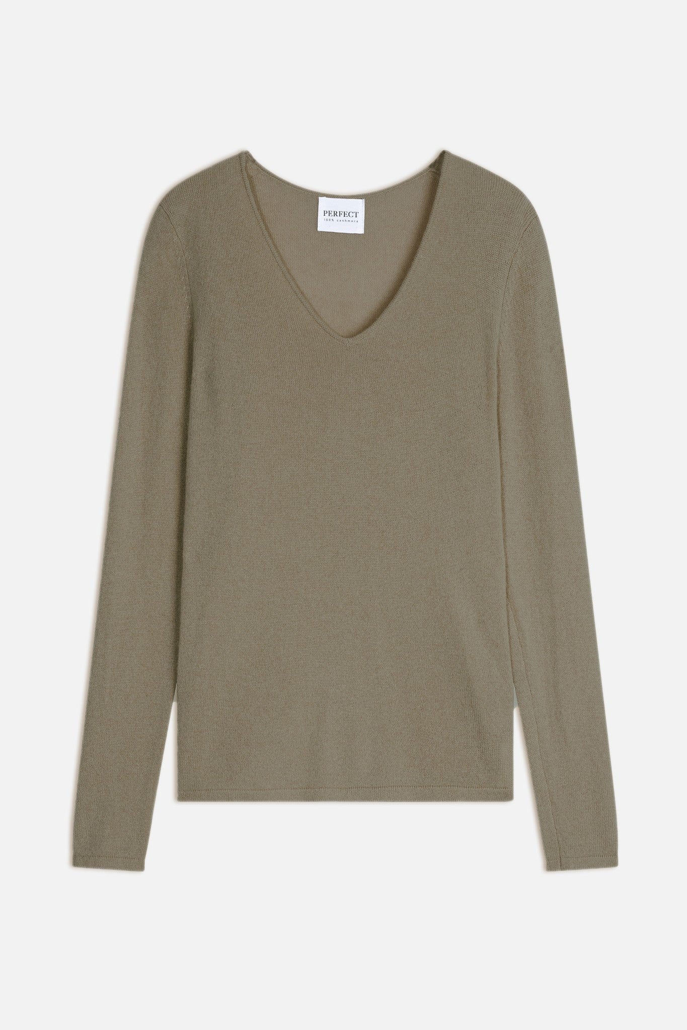 shannon pull col v army 100% cachemire