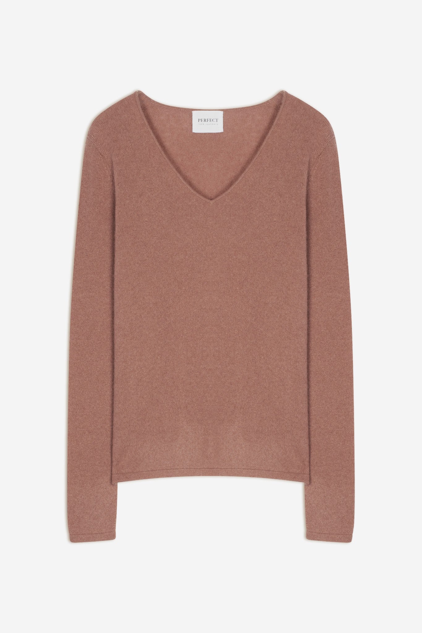 shannon pull col v terracota 100% cachemire