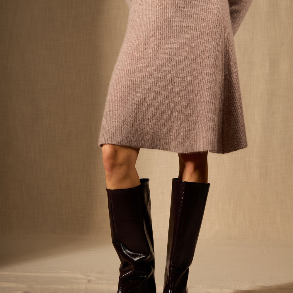 shaw jupe caribou chiné 100% cachemire