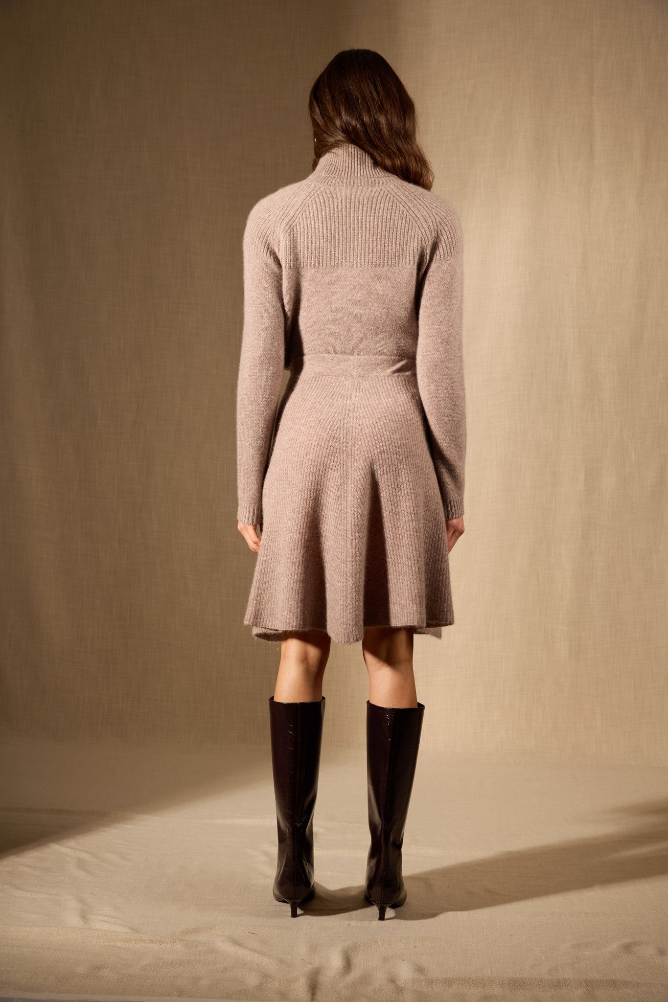 shaw jupe caribou chiné 100% cachemire