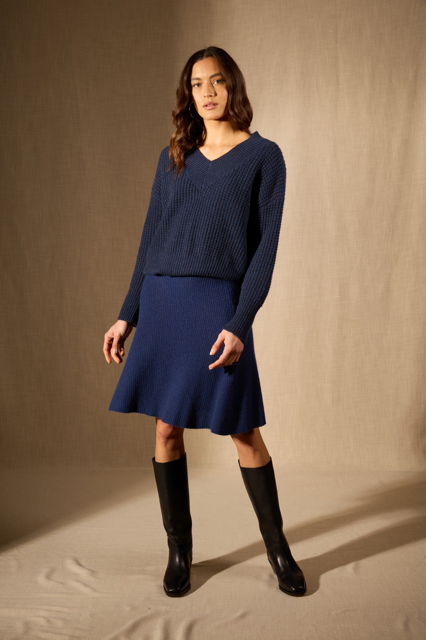 shaw jupe minuit 100% cachemire