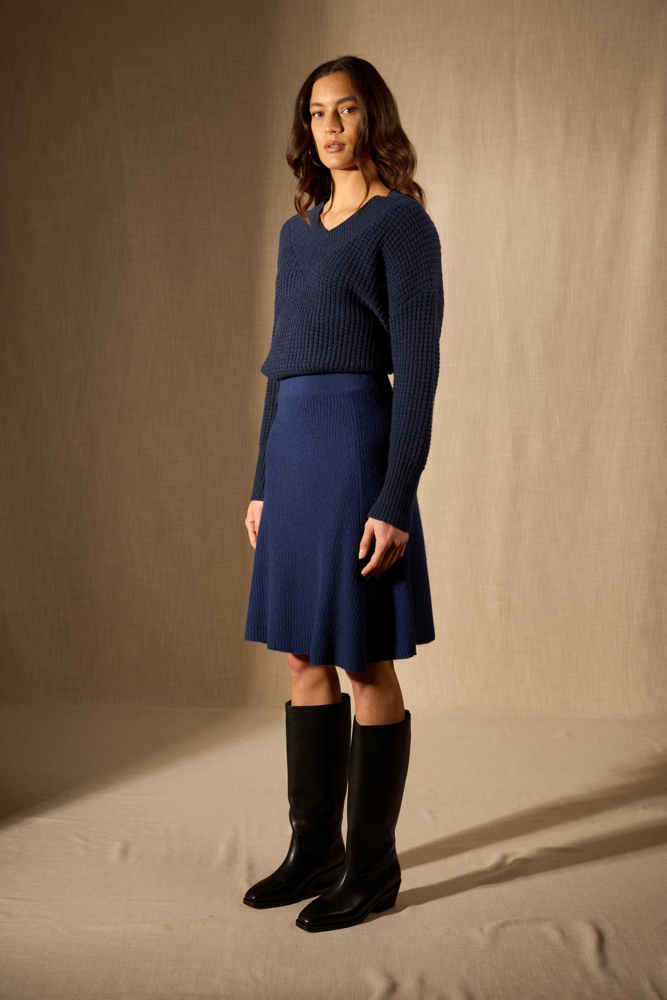 shaw jupe minuit 100% cachemire