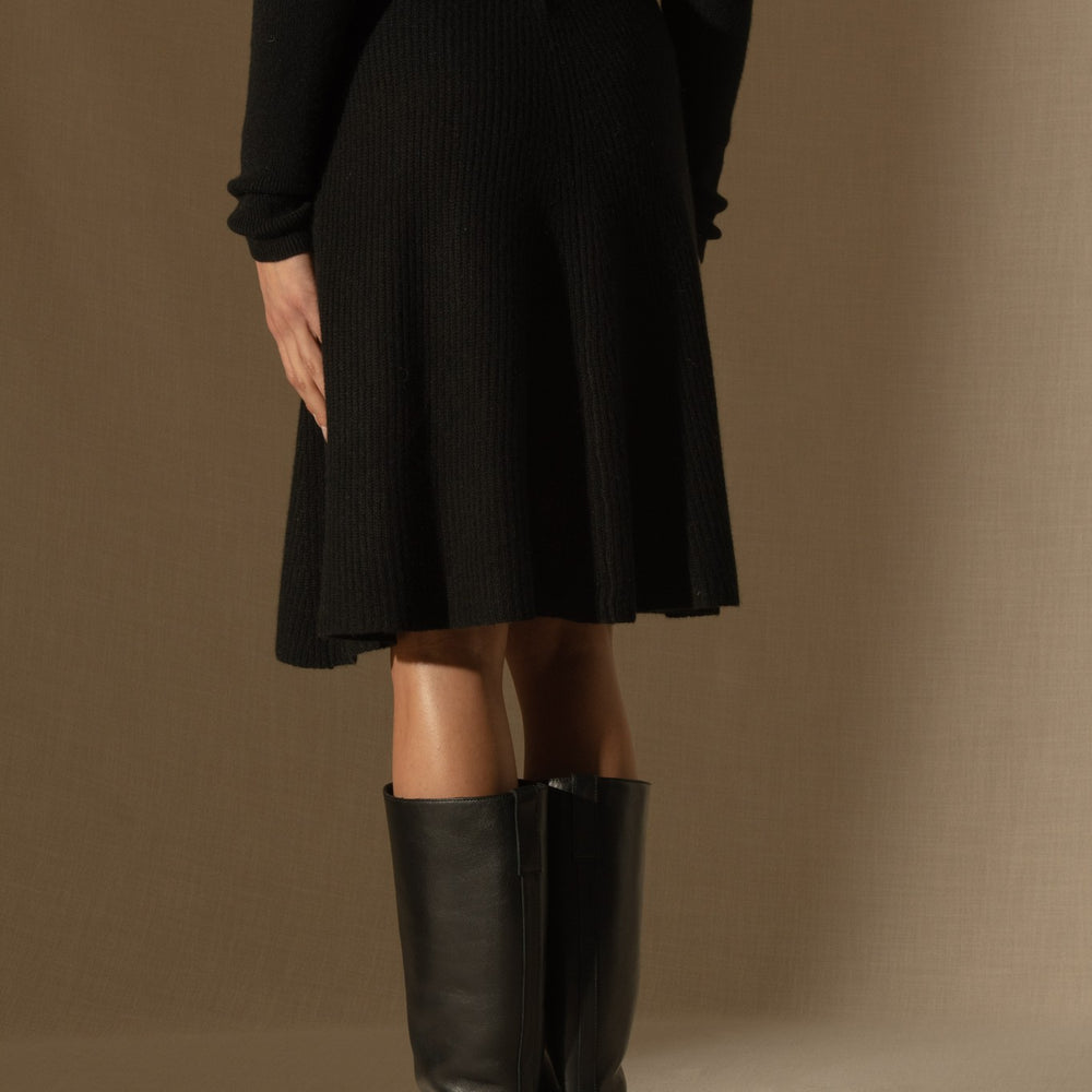 shaw jupe noir 100% cachemire