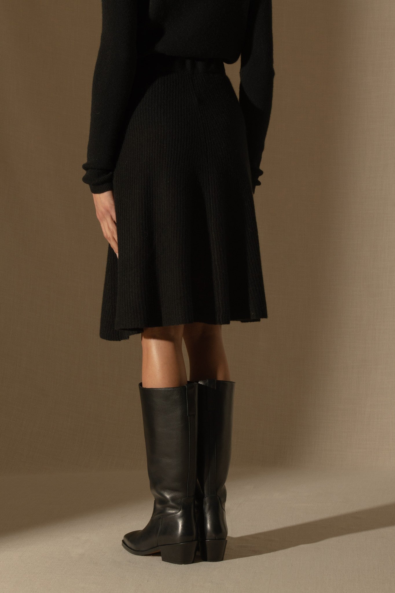 shaw jupe noir 100% cachemire