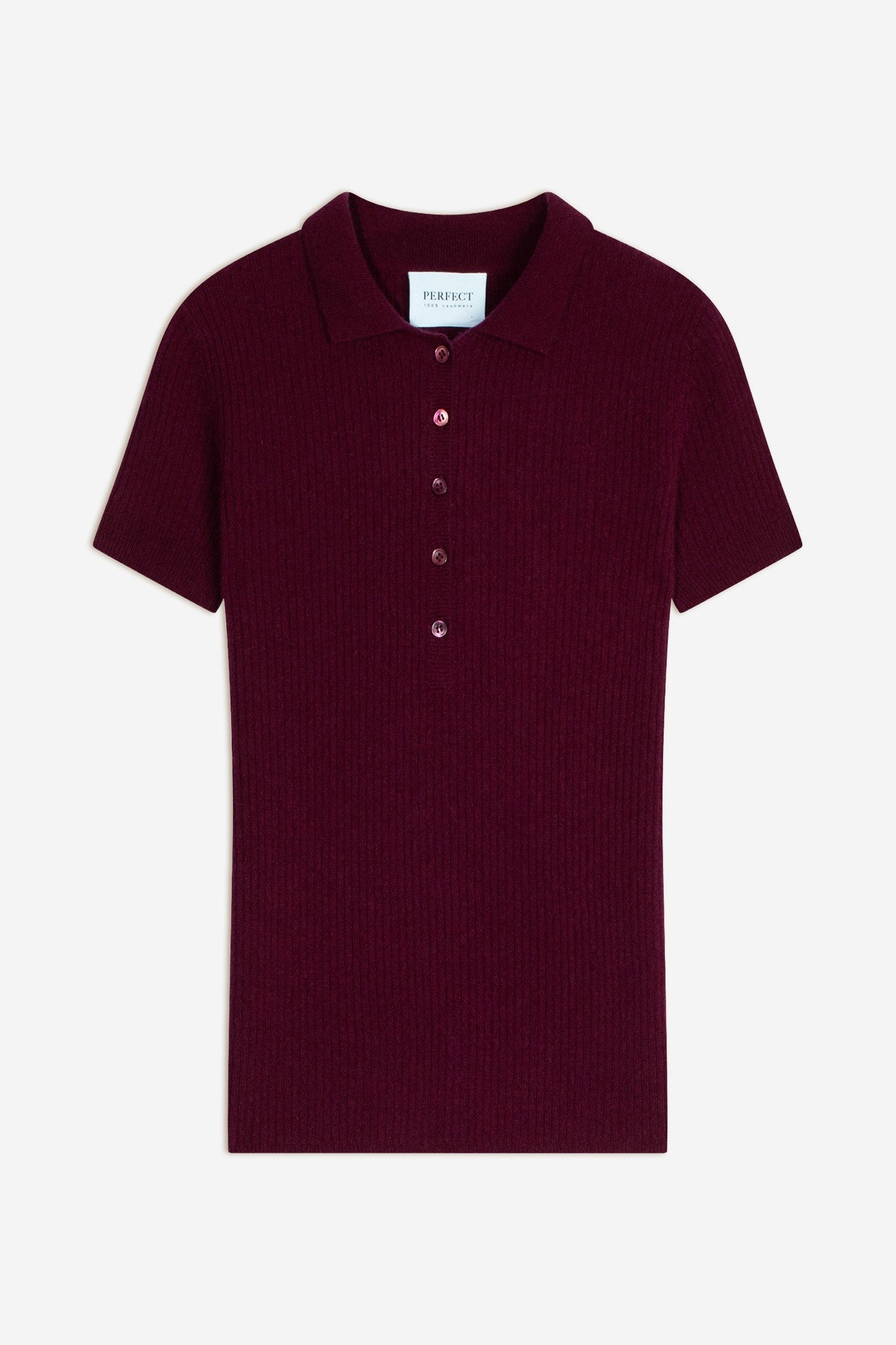 sinead polo bordeaux 100% cachemire